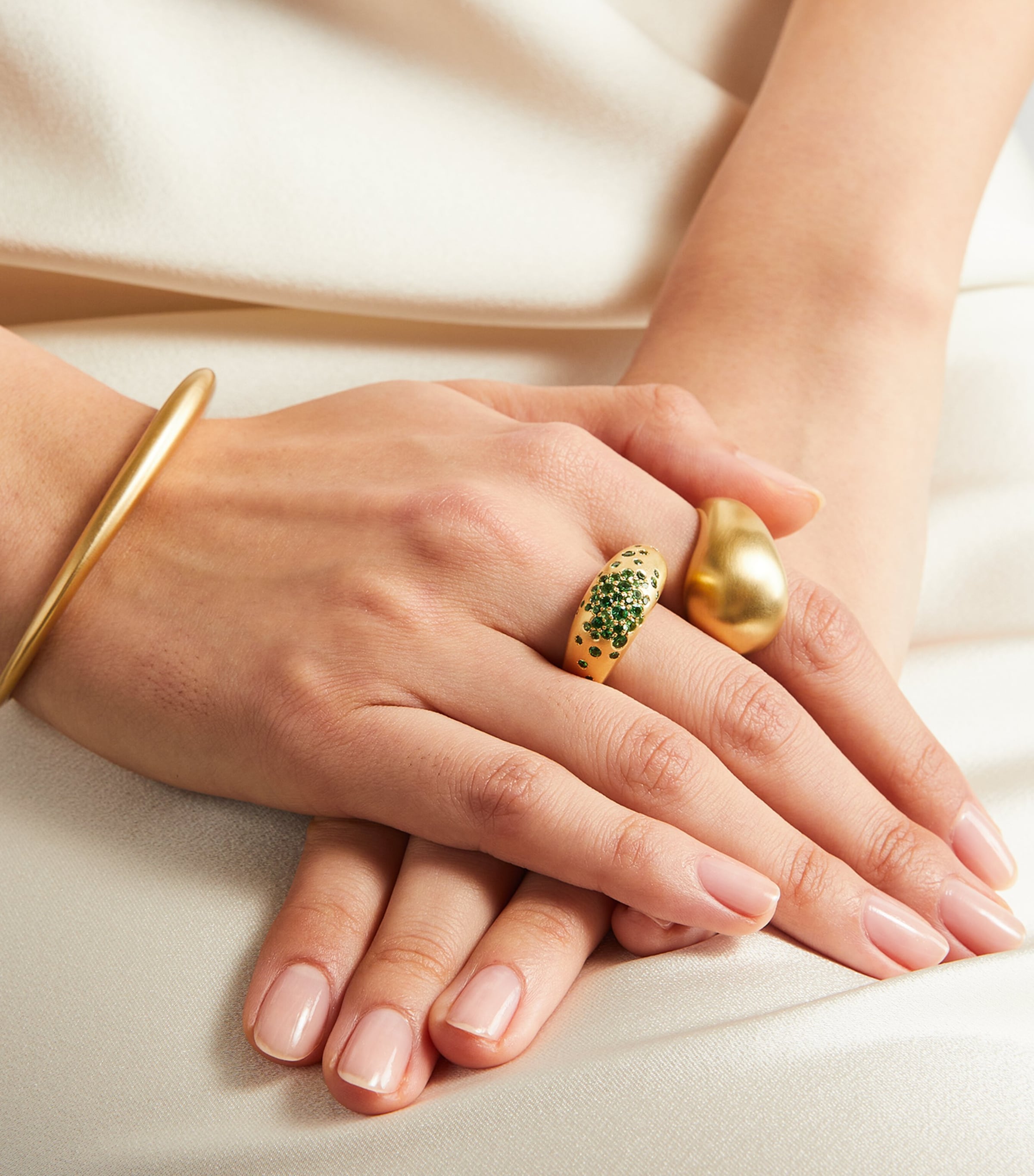 Big Yellow Gold and Tsavorite My Muse Urban Ring YELLOW GOLD Image 5