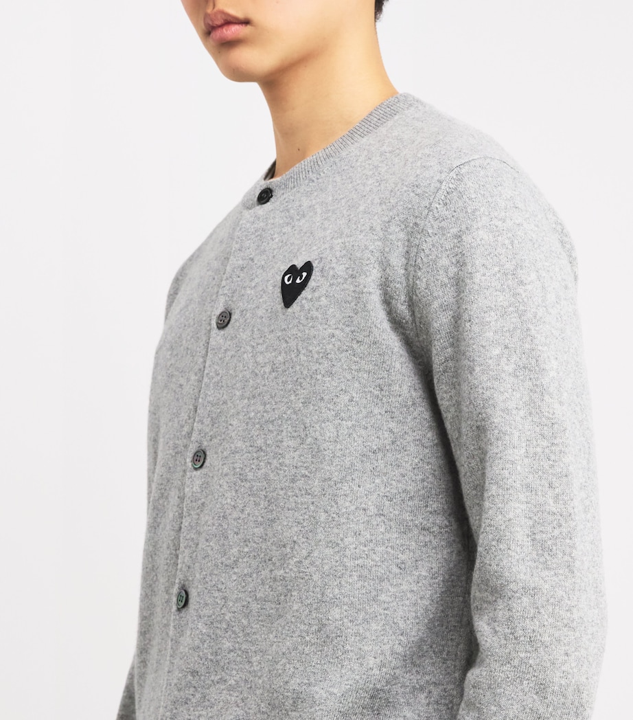 Wool Heart Cardigan LT GREY Image 6