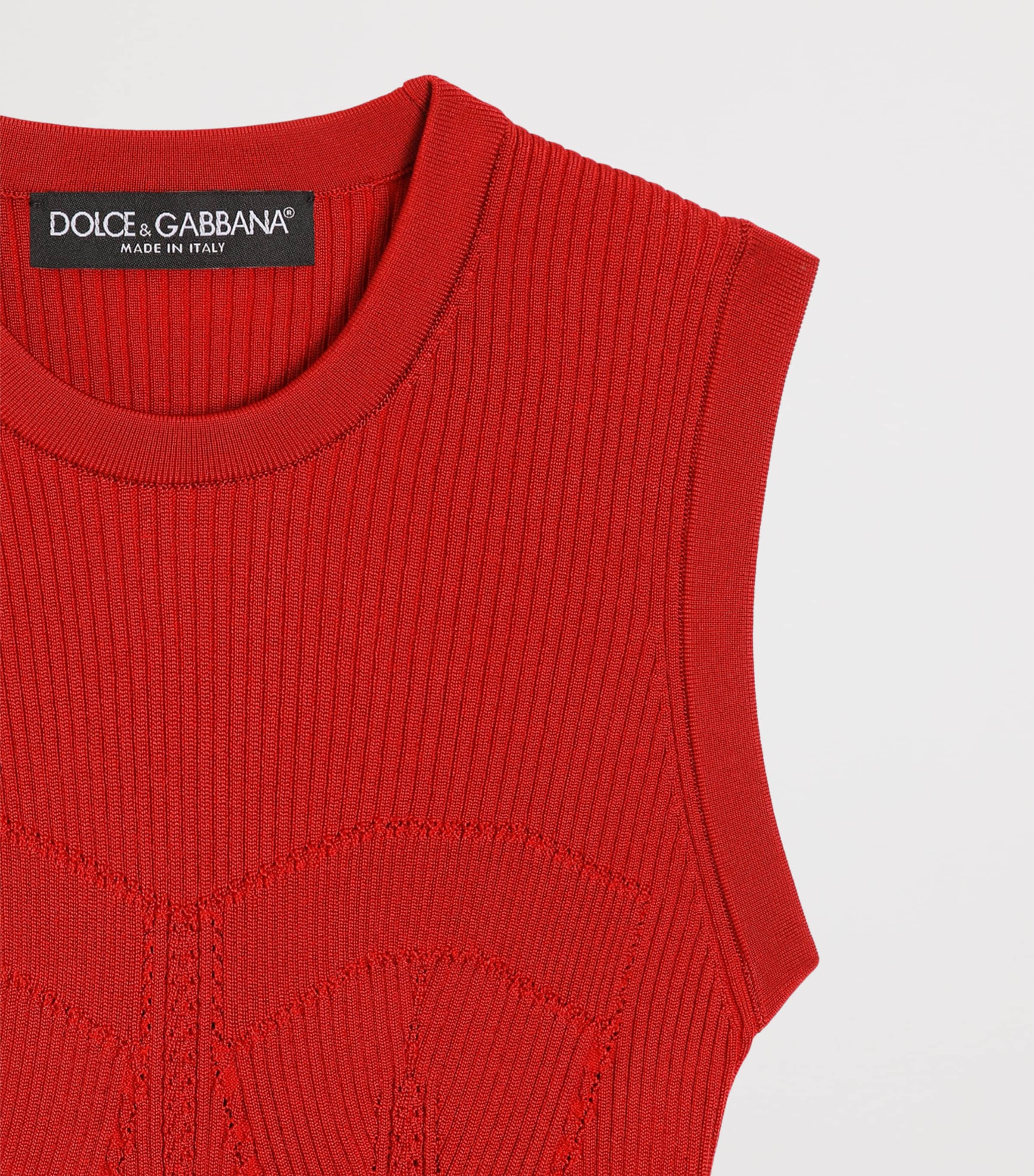 Dolce&Gabbana Womens Corset-Stitch Top Nail Red Image 3