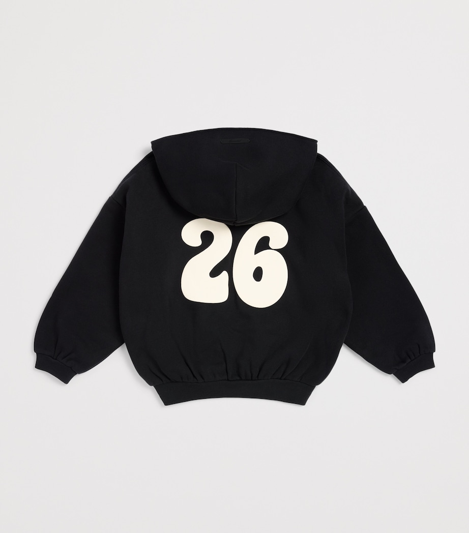 FEAR OF GOD ESSENTIALS KIDS Logo Hoodie (2-14 Years) Black Image 2