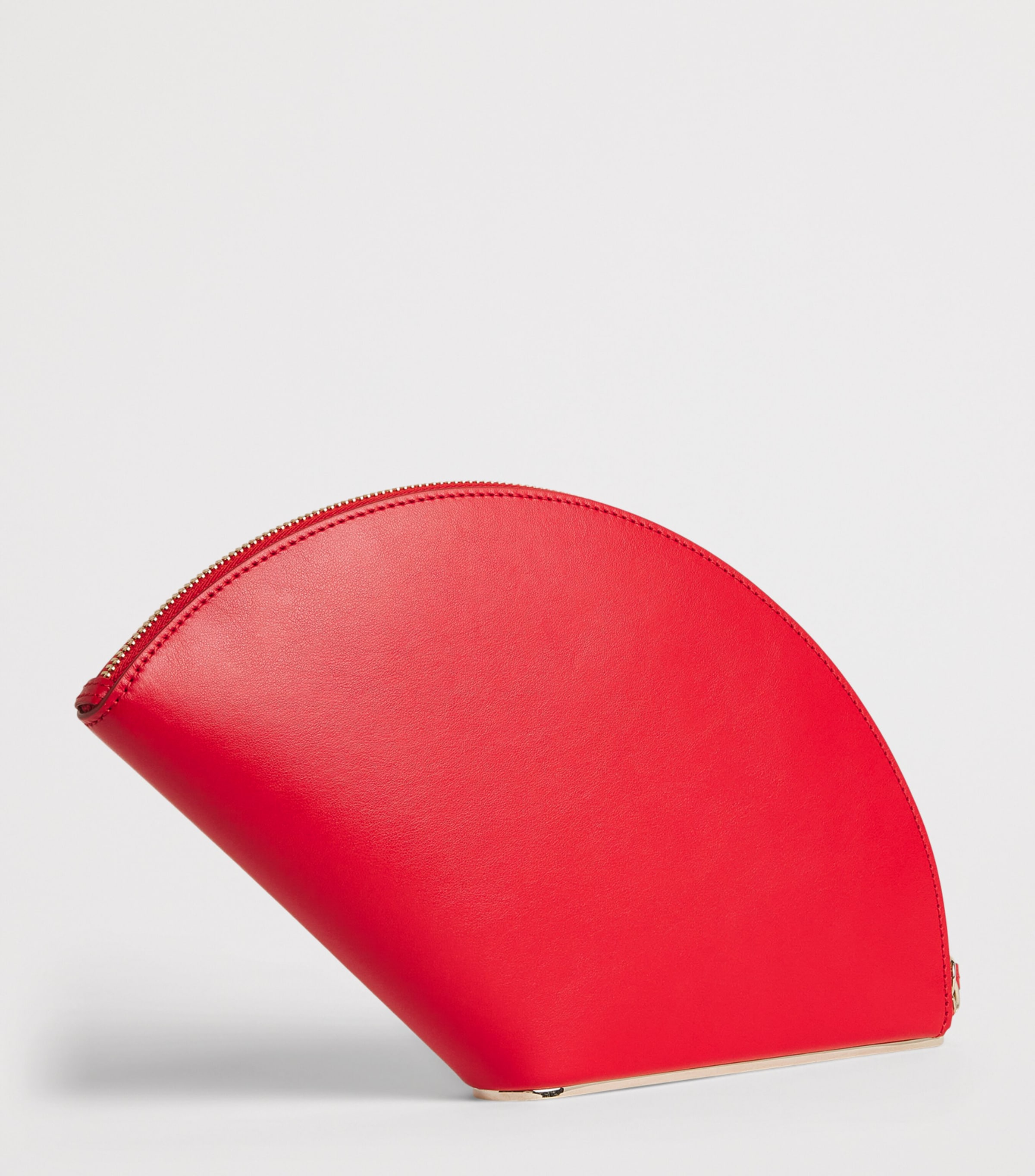 Carolina Herrera Leather Consuelo Clutch Bag Herrera Red Image 3