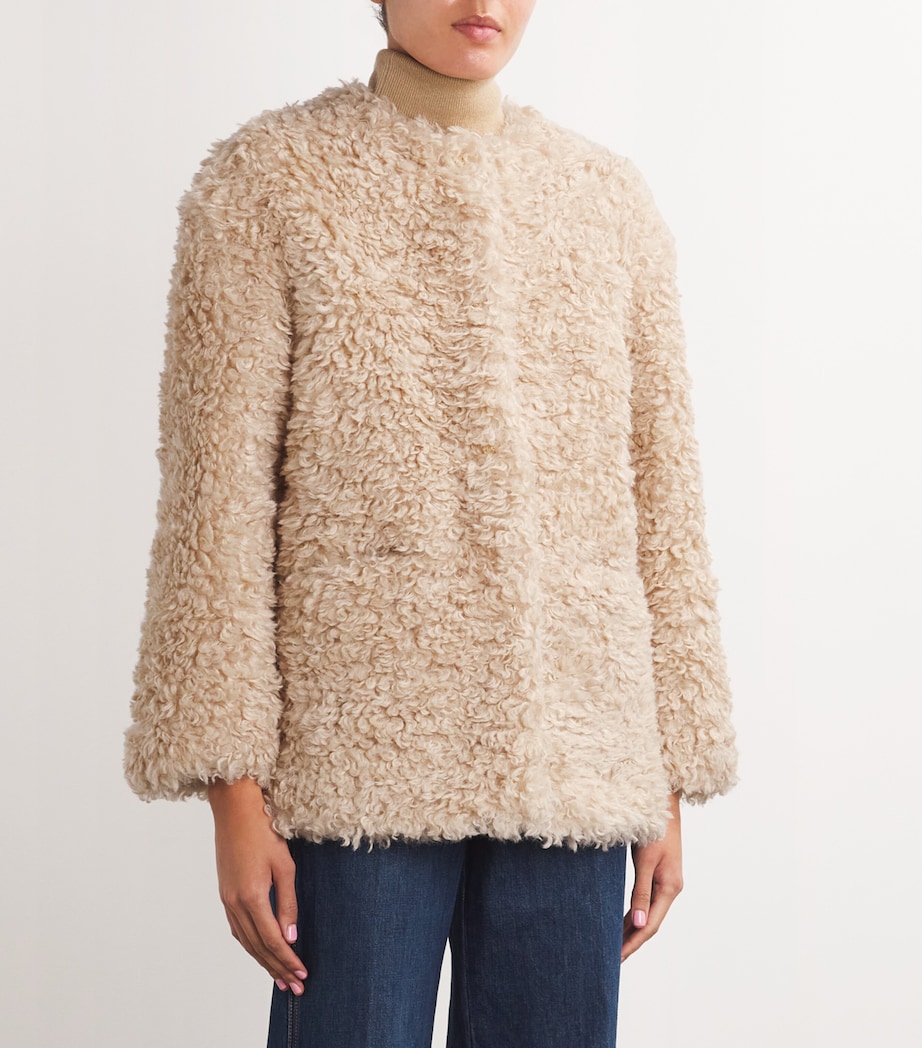 Faux Shearling Coat BEIGE Image 3