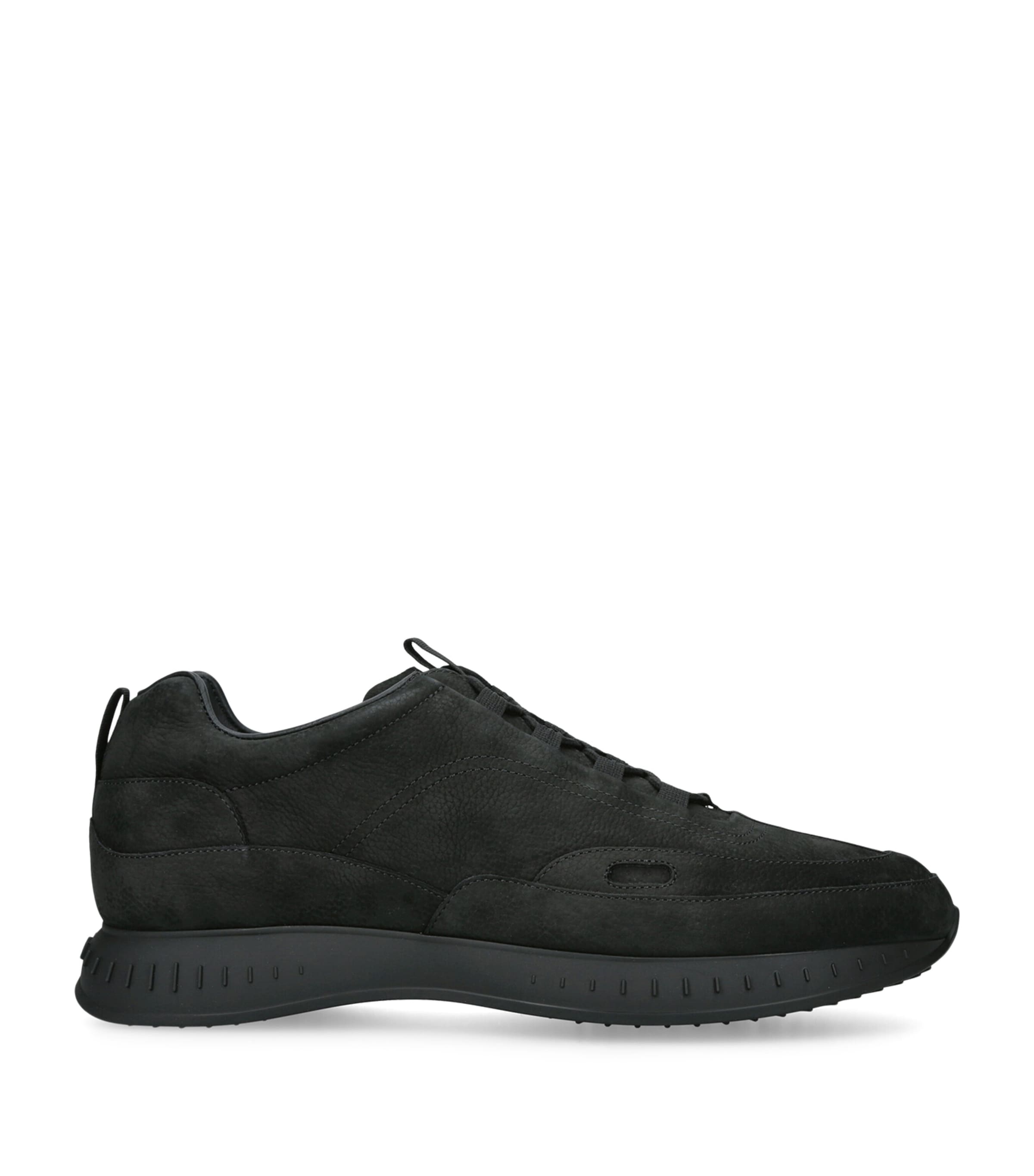 John Lobb Nubuck Leather Stream Sneakers Black Image 1