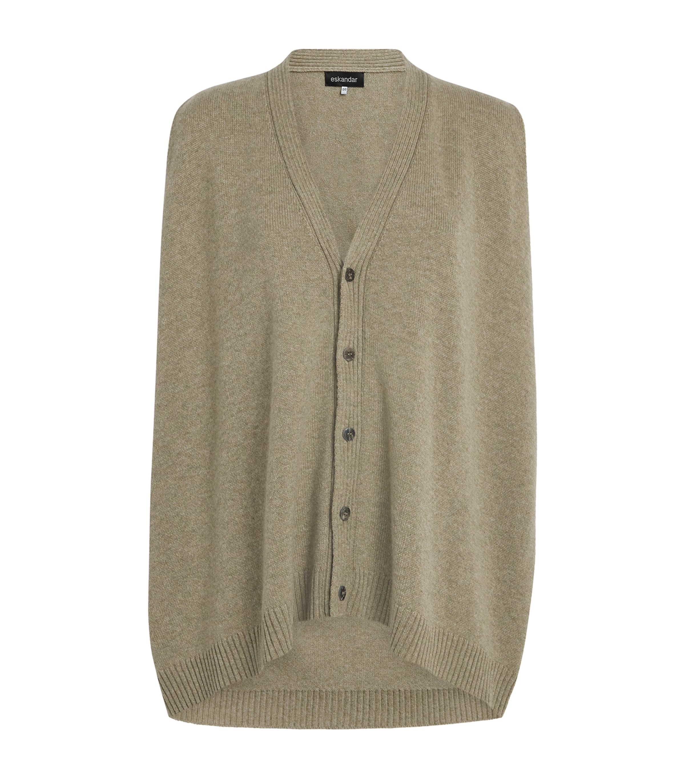 Eskandar Cashmere A-line Cardigan In Green