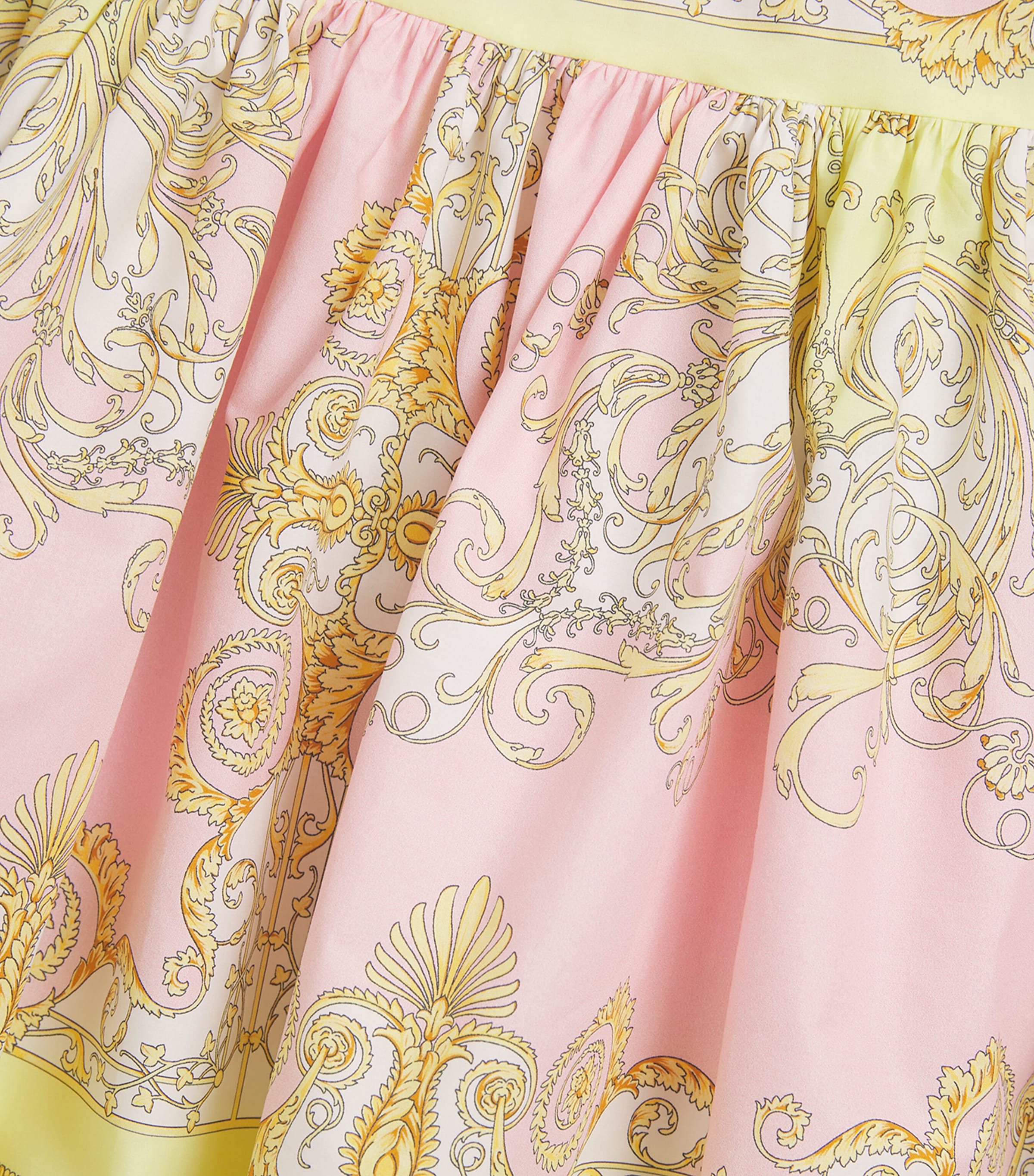 Cotton Barocco Skirt (6-14 Years) 5Y590 YELL+RSE QRTZ Image 3