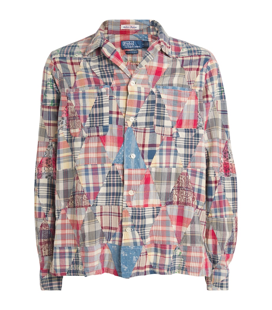 Polo Ralph Lauren Mens Cotton Madras Classic Fit Shirt Brown Image 1