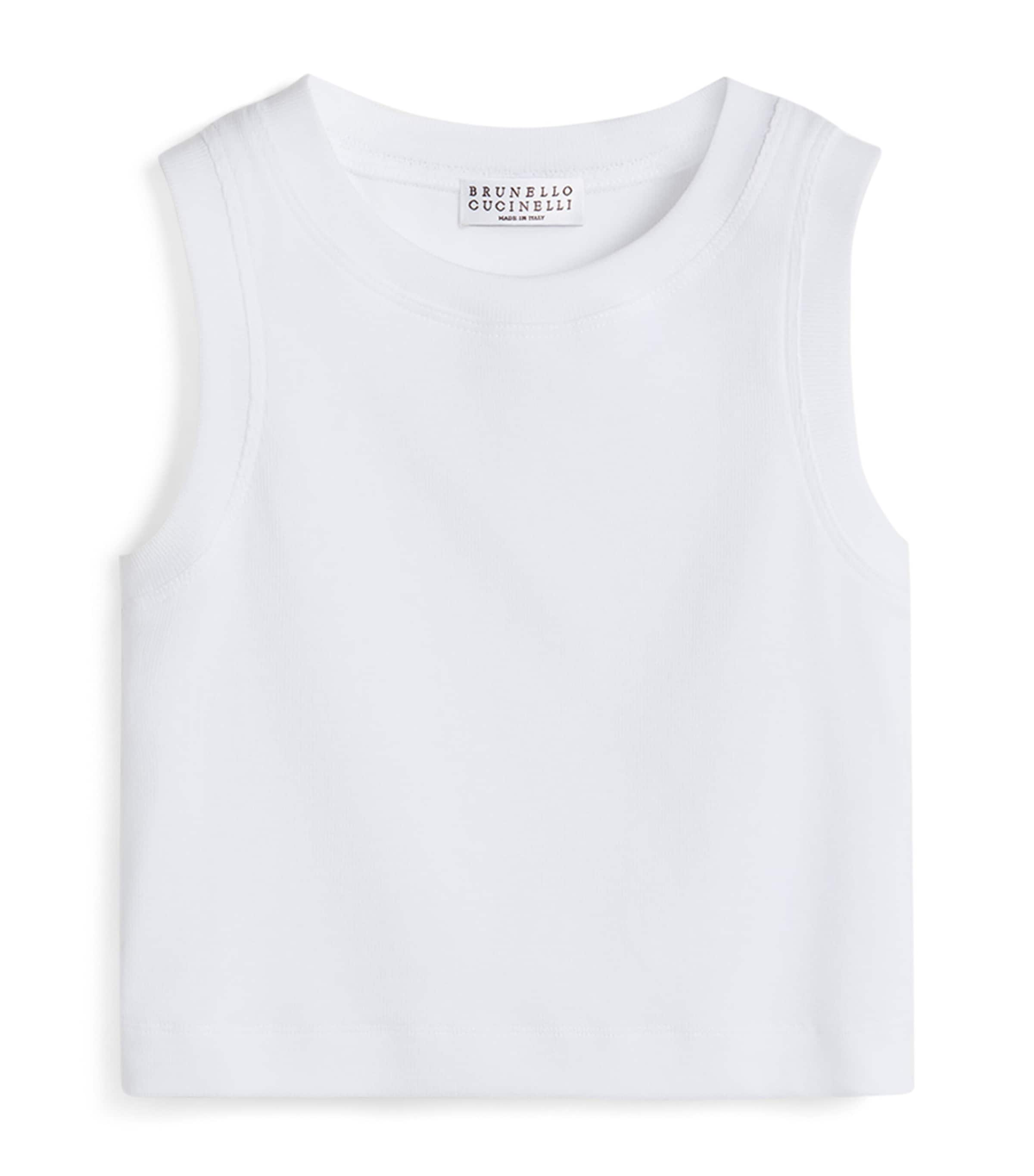 Brunello Cucinelli Kids Stretch-Cotton Tank Top (4-6 Years) Image 1
