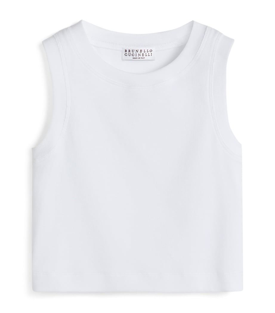 Brunello Cucinelli Kids Stretch-Cotton Tank Top (4-6 Years) Image 1
