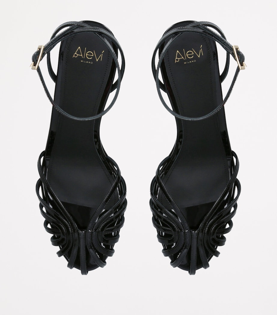 Patent Leather Ally Heeled Sandals 75 BLACK Image 4