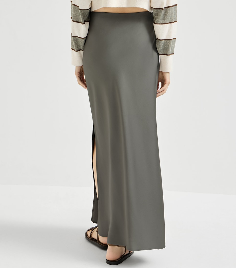 Satin Cady Maxi Skirt C9125 Image 3