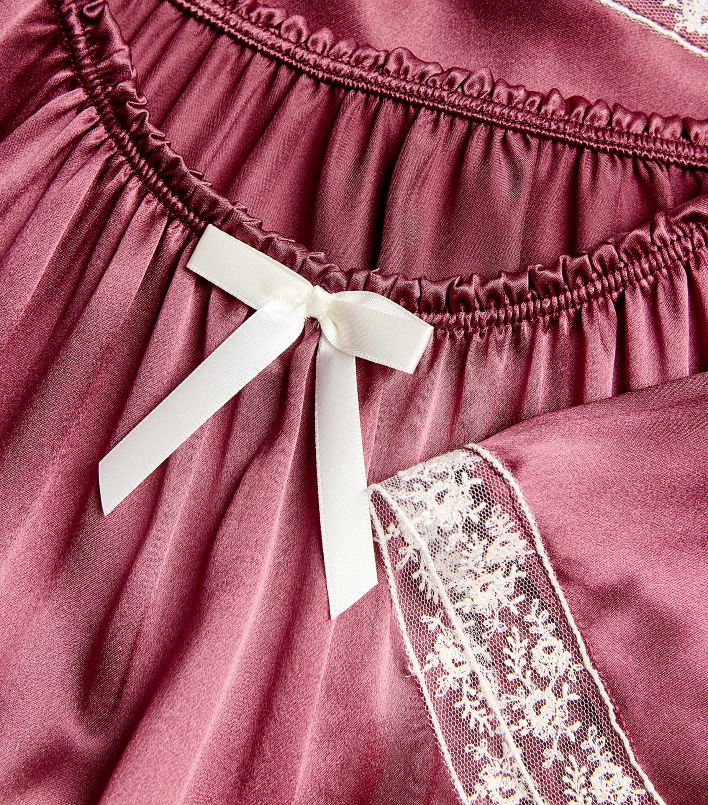 Silk Lace-Trim Catherine Nightdress (2-12 Years) BURGUNDY Image 3