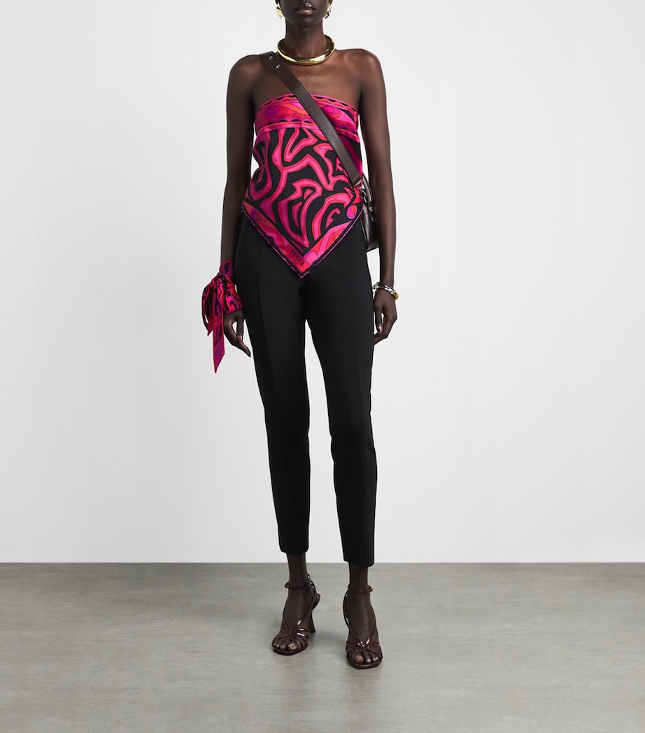 PUCCI Womens Silk Printed Bandeau Top Image 2