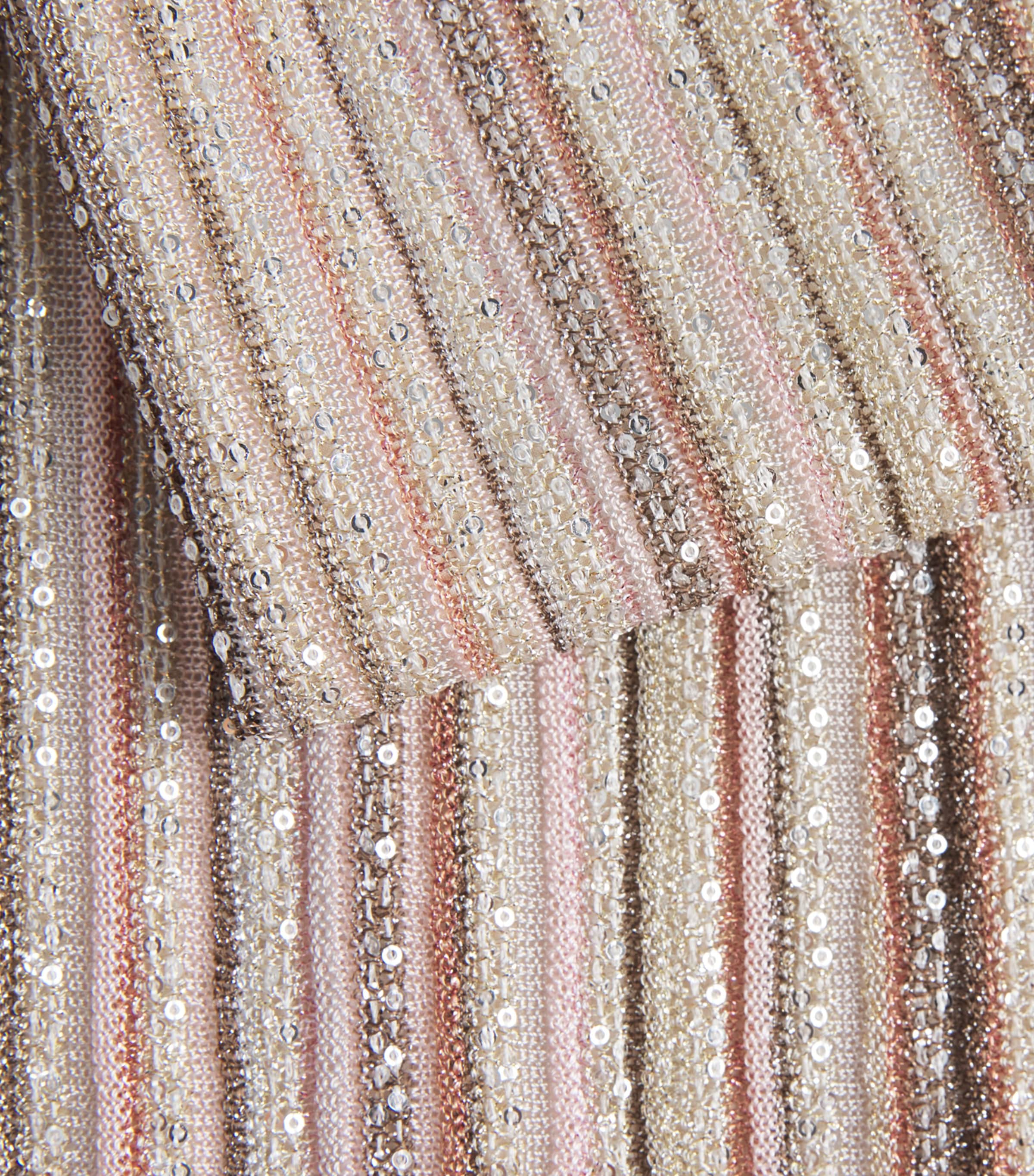 Missoni Womens Embellished Stripe Trousers Pink Tones Image 2