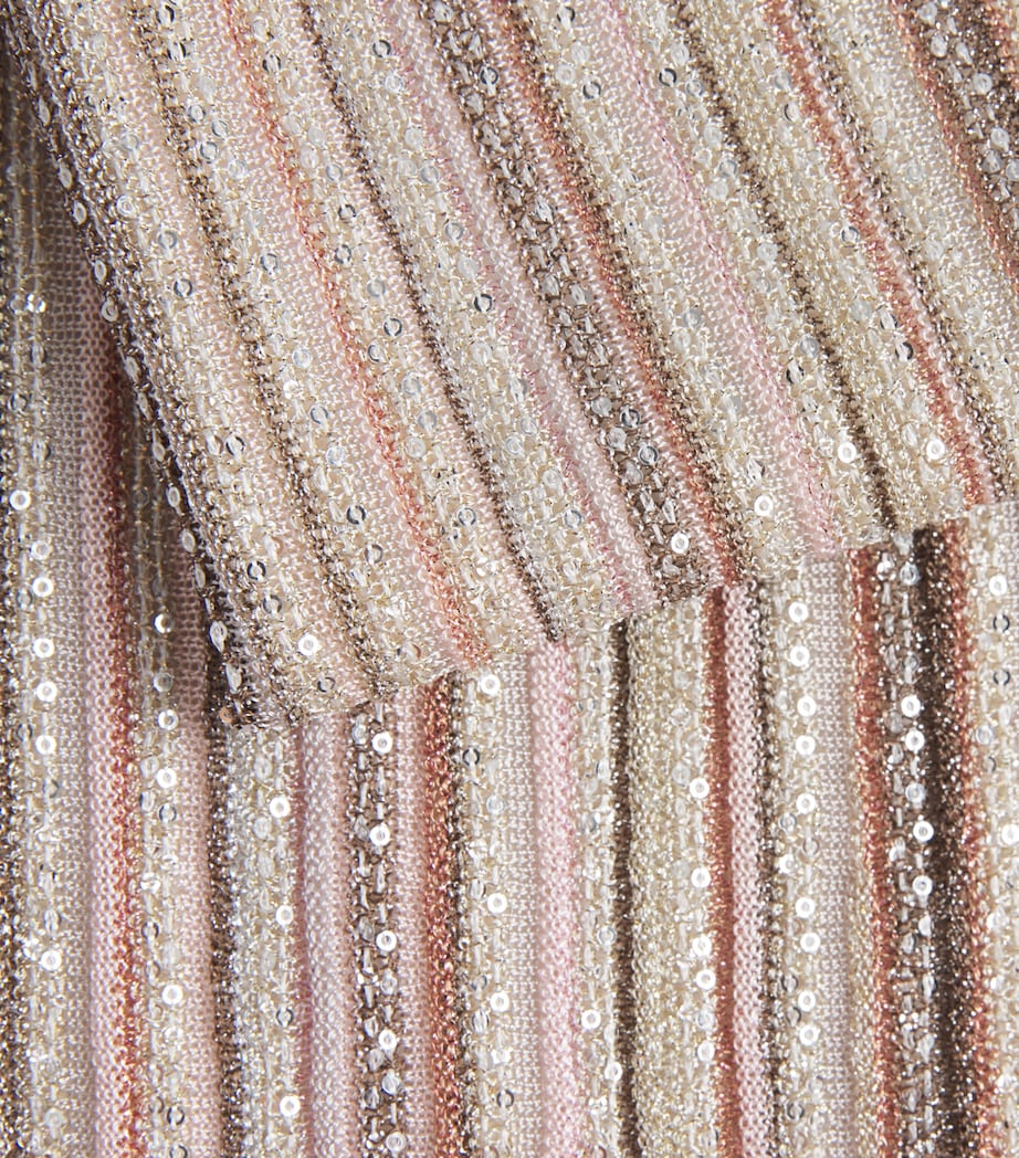Missoni Womens Embellished Stripe Trousers Pink Tones Image 2