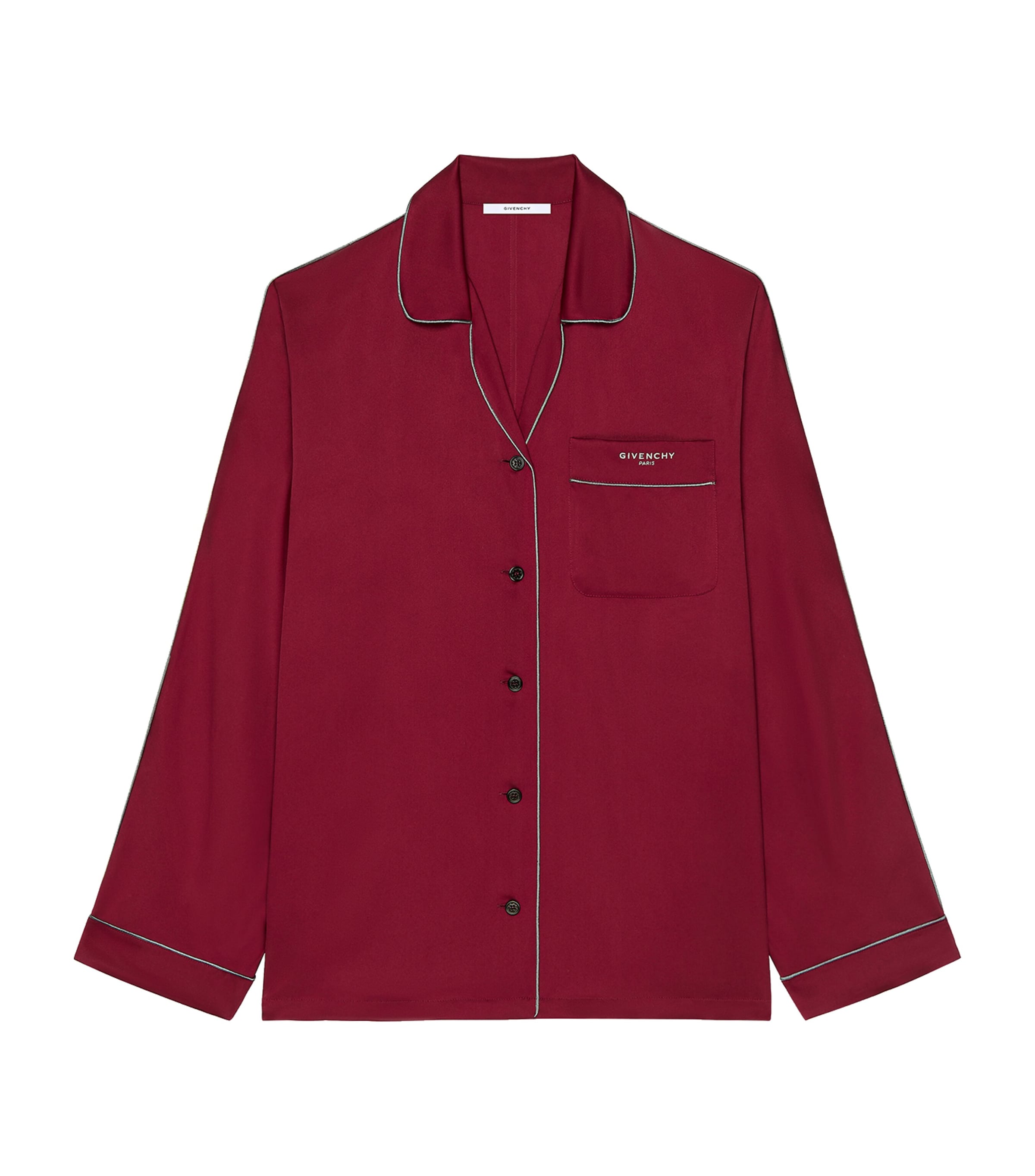 Givenchy Womens Silk Pyjama Shirt Red Cherry Image 1