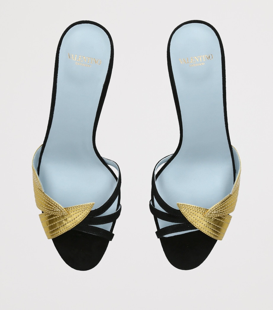 Valentino Garavani FolieFoliage Heeled Mules 65 Black/comb Image 4