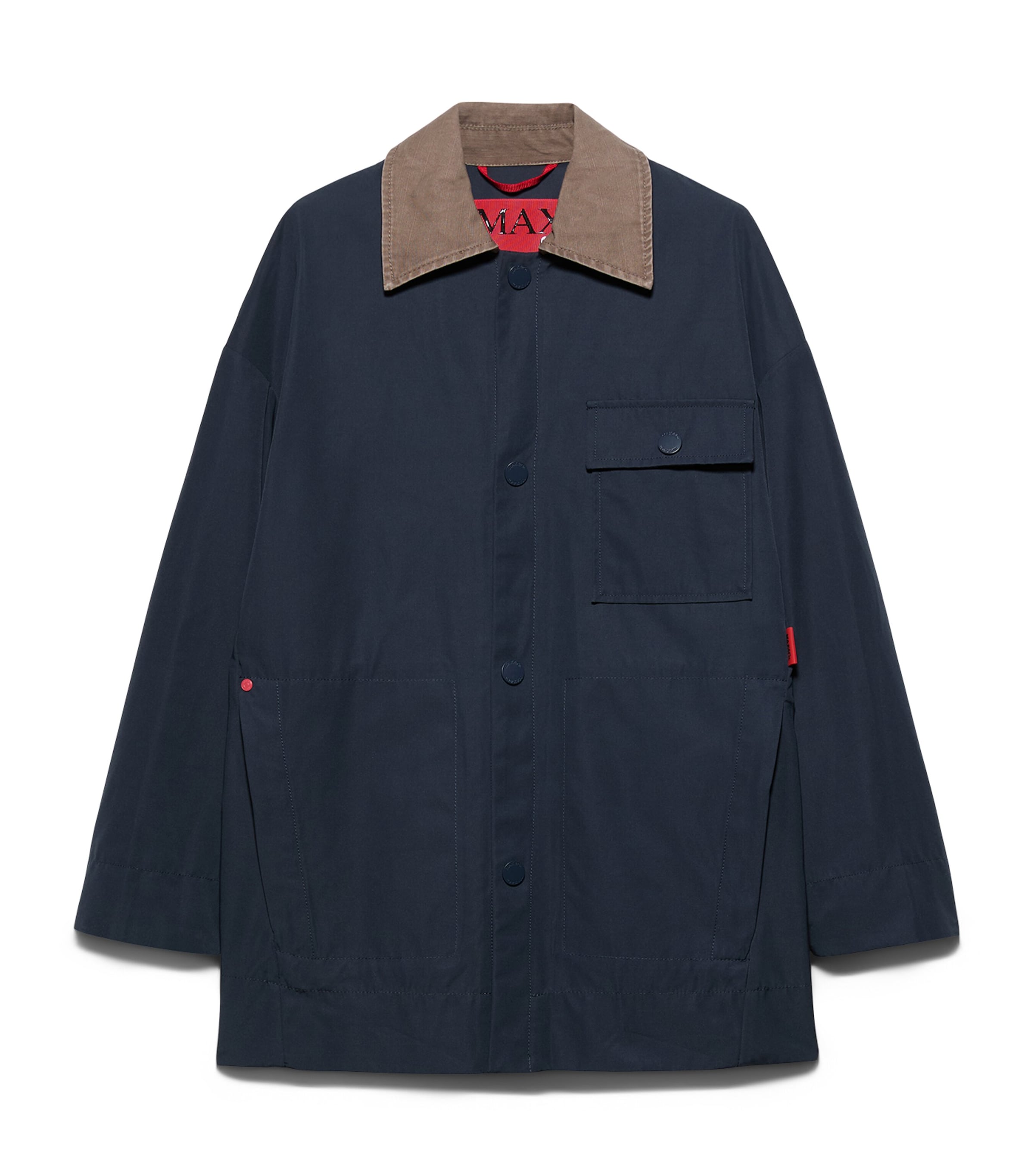 MAX&Co. Womens Relaxed Fit Raincoat Navy Image 1