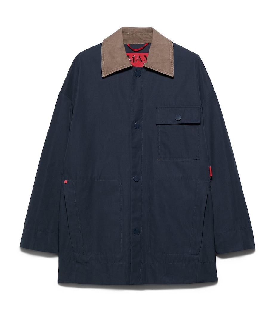 MAX&Co. Womens Relaxed Fit Raincoat Navy Image 1