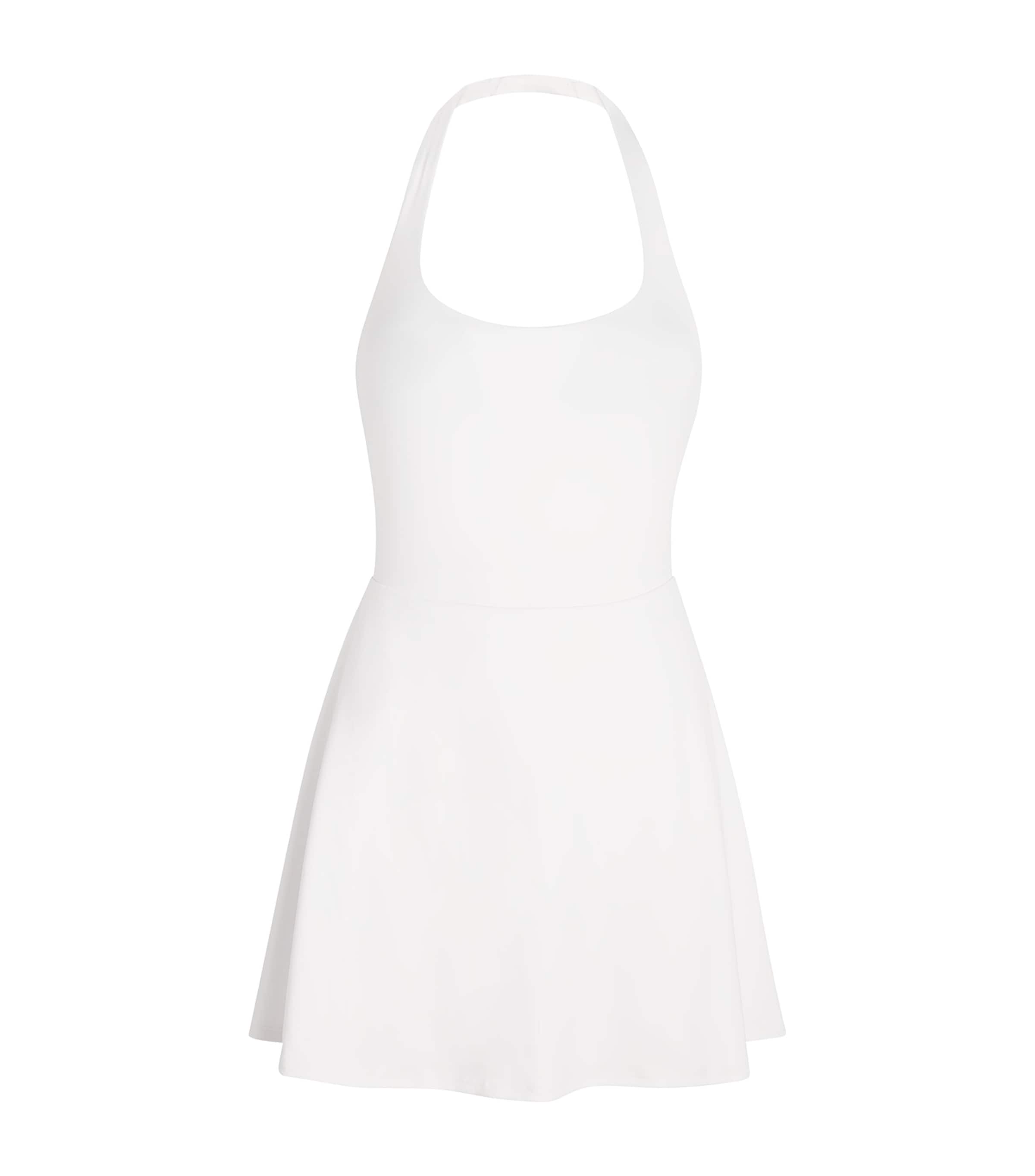 VUORI Womens Halterneck Tiebreak Mini Dress White Image 1