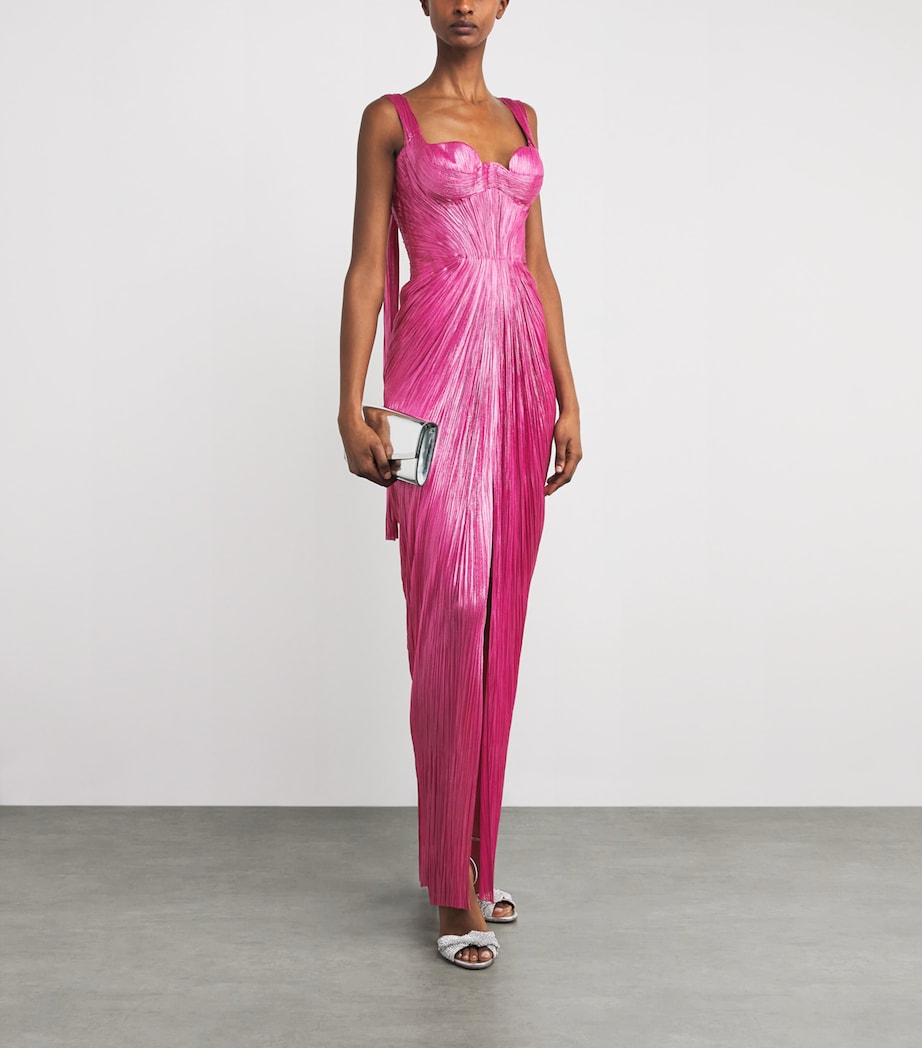 Pleated Martha Gown RASPBERRY Image 2