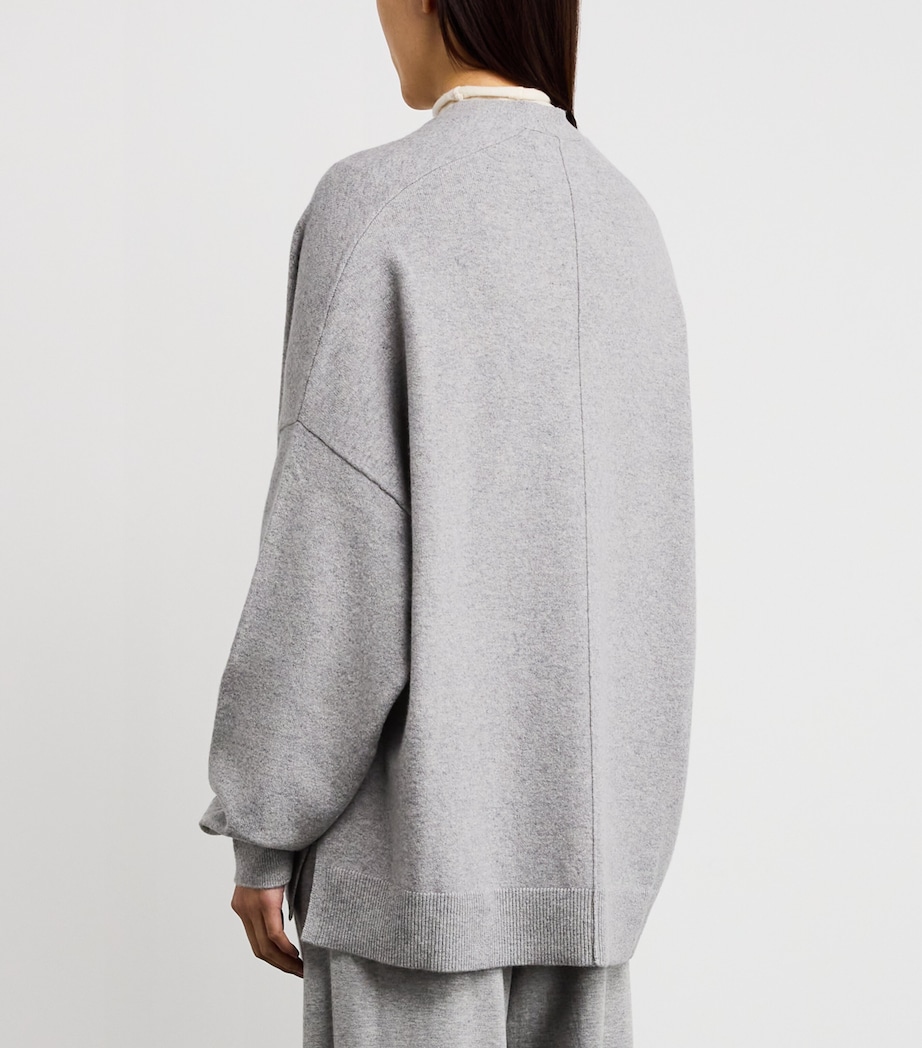 Cashmere-Blend No.24 Tokio Oversized Cardigan GREY Image 4