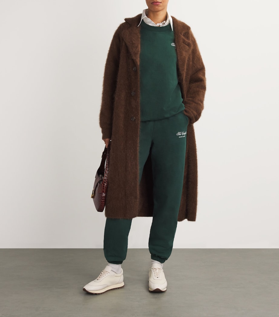 x The Carlyle Cotton Sweatpants FOREST WHITE Image 2