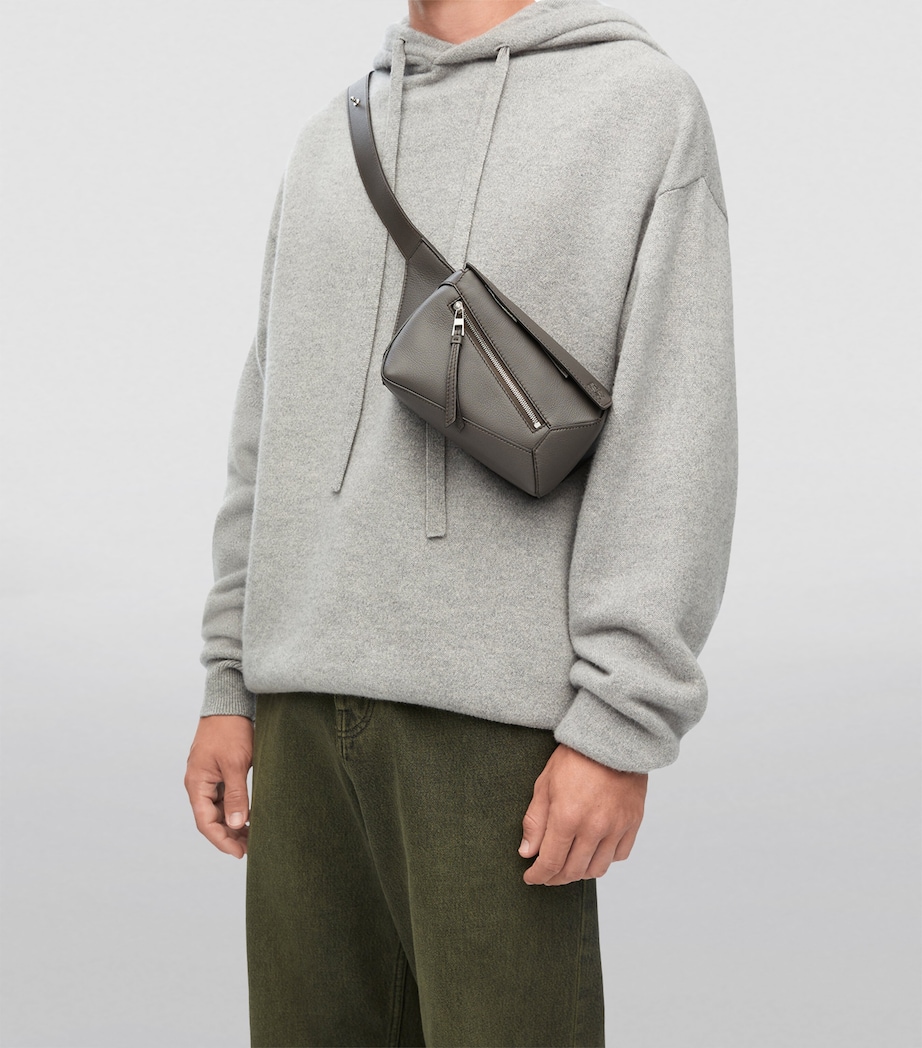 Mini Leather Puzzle Belt Bag DARK GREY Image 6