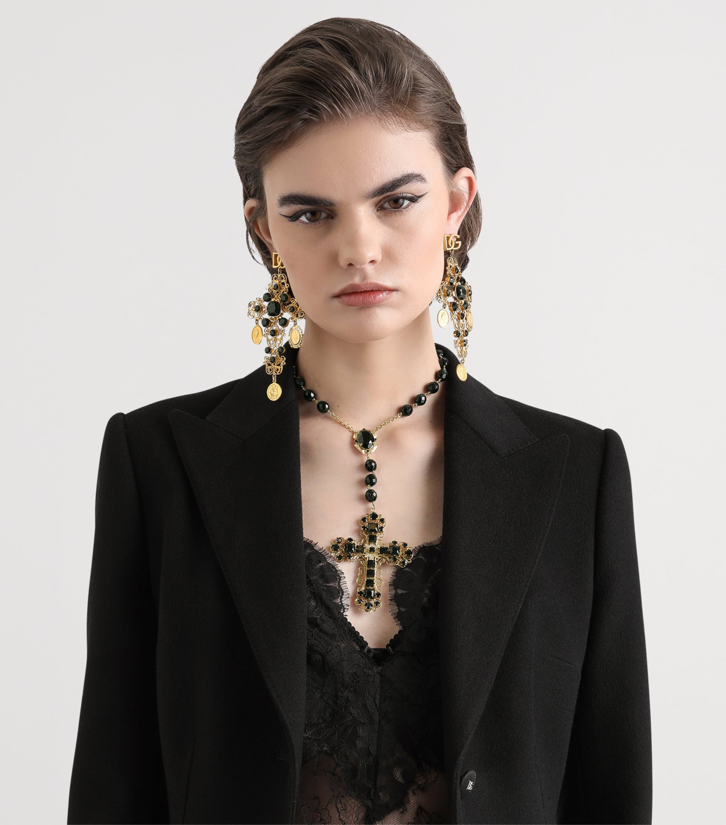 Dolce&Gabbana Beaded Rosary Necklace Nero/oro Image 2