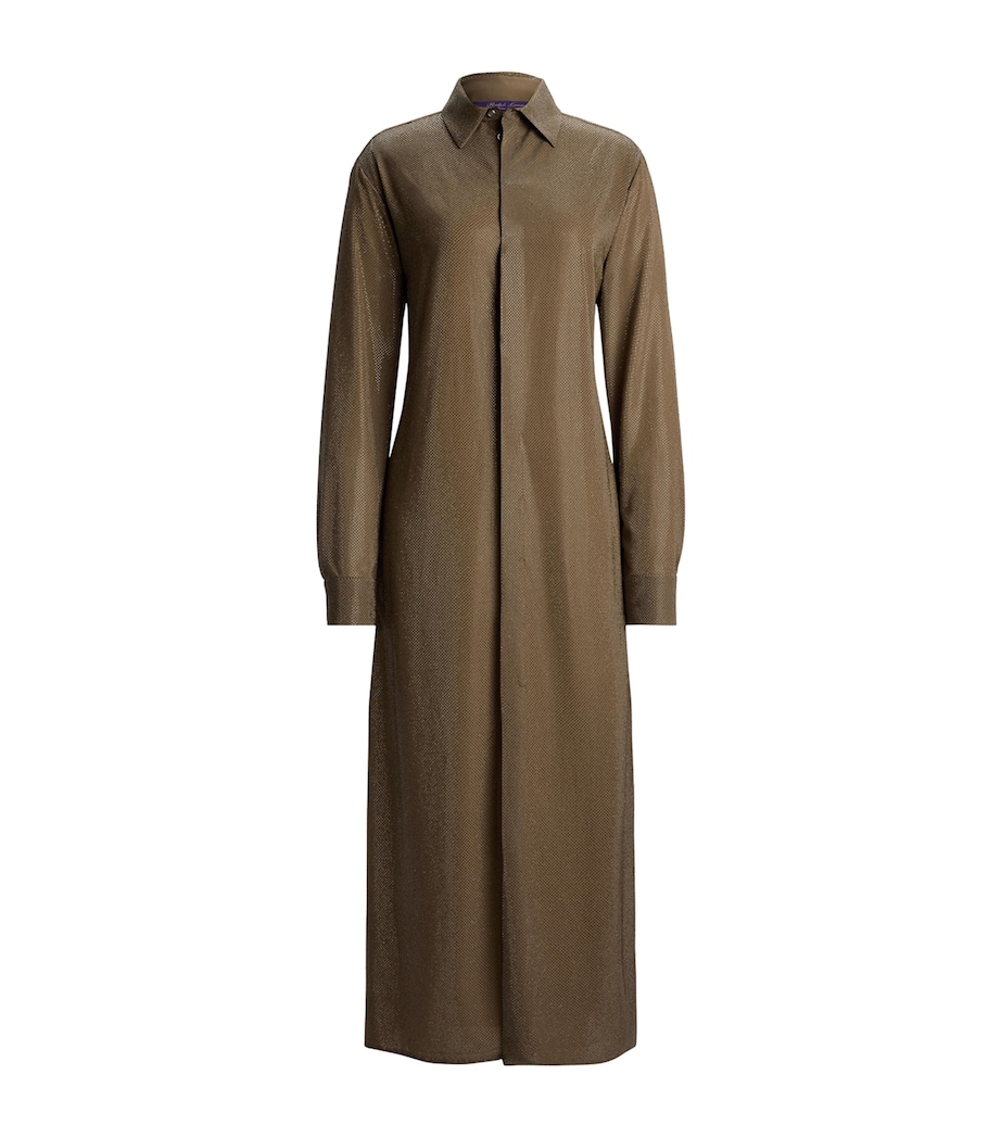 Ralph Lauren Collection Womens Silk Embellished Adrien Dress Portobello Image 1