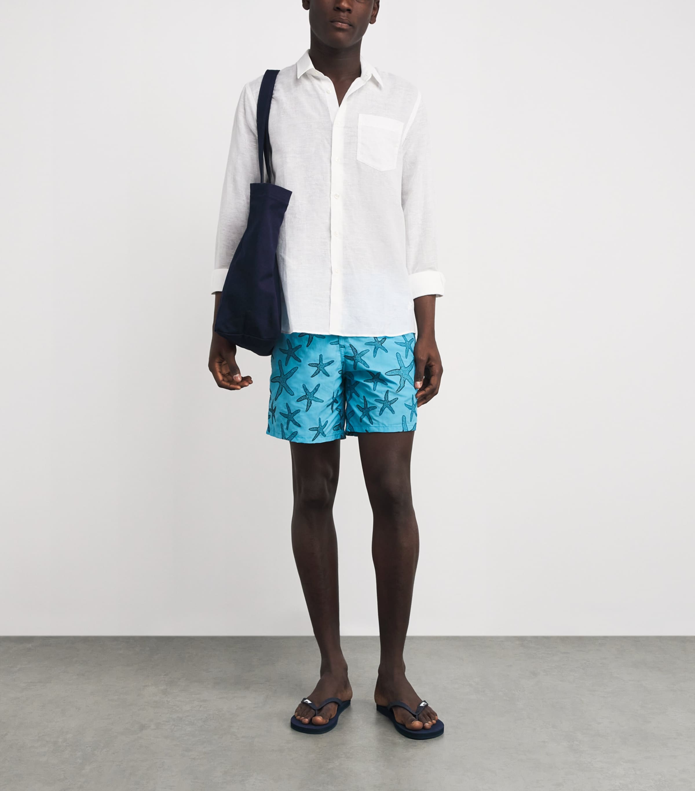 Embroidered Starfish Mistral Swim Shorts 612 TOPAZE BLEUE Image 2