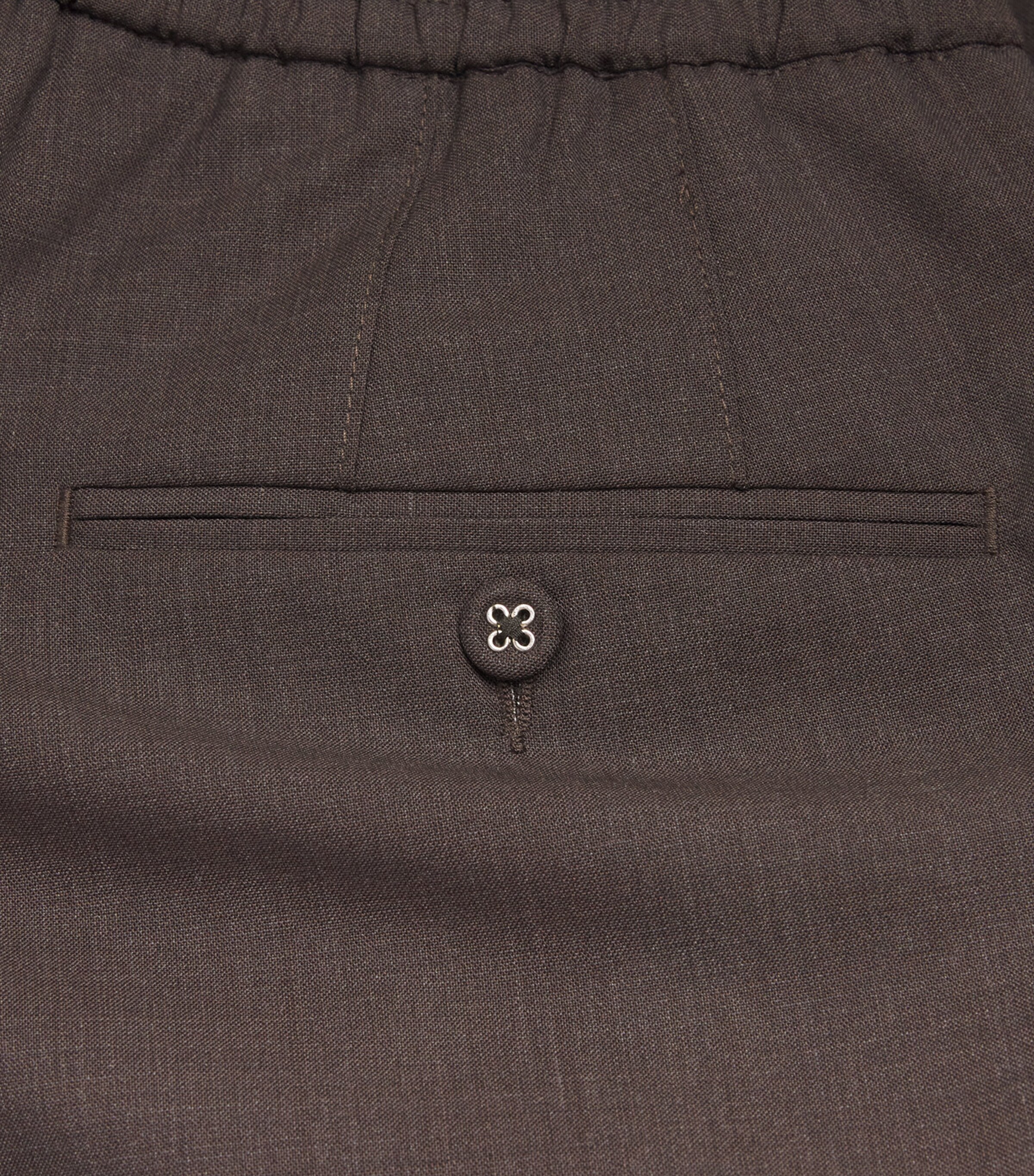 Officine Generale Mens Stretch Wool Trousers Iced Coffee Image 5