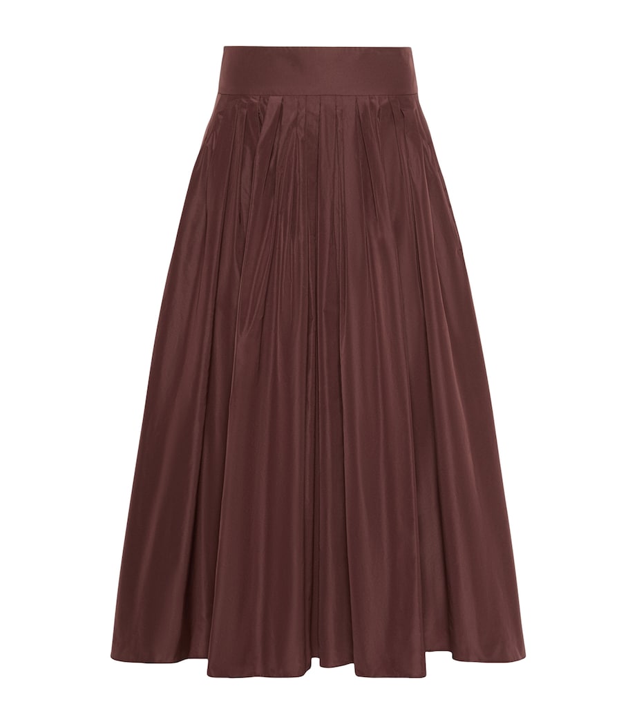 Max Mara Womens Pleated Maxi Skirt Bordeaux Image 1
