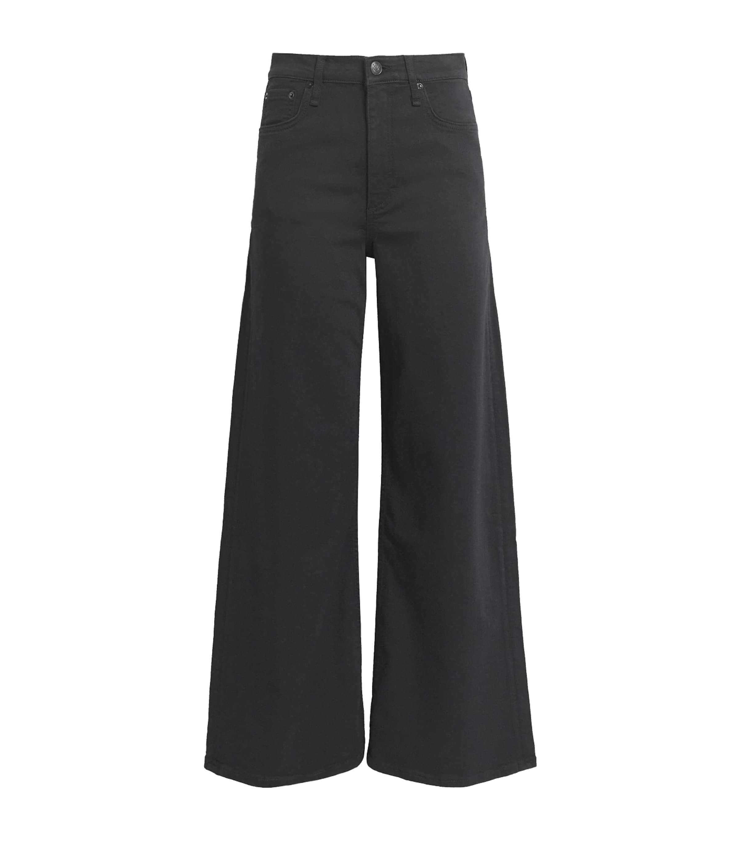 Rag & Bone Flexi Sofie High-rise Wide-leg Jeans In Black
