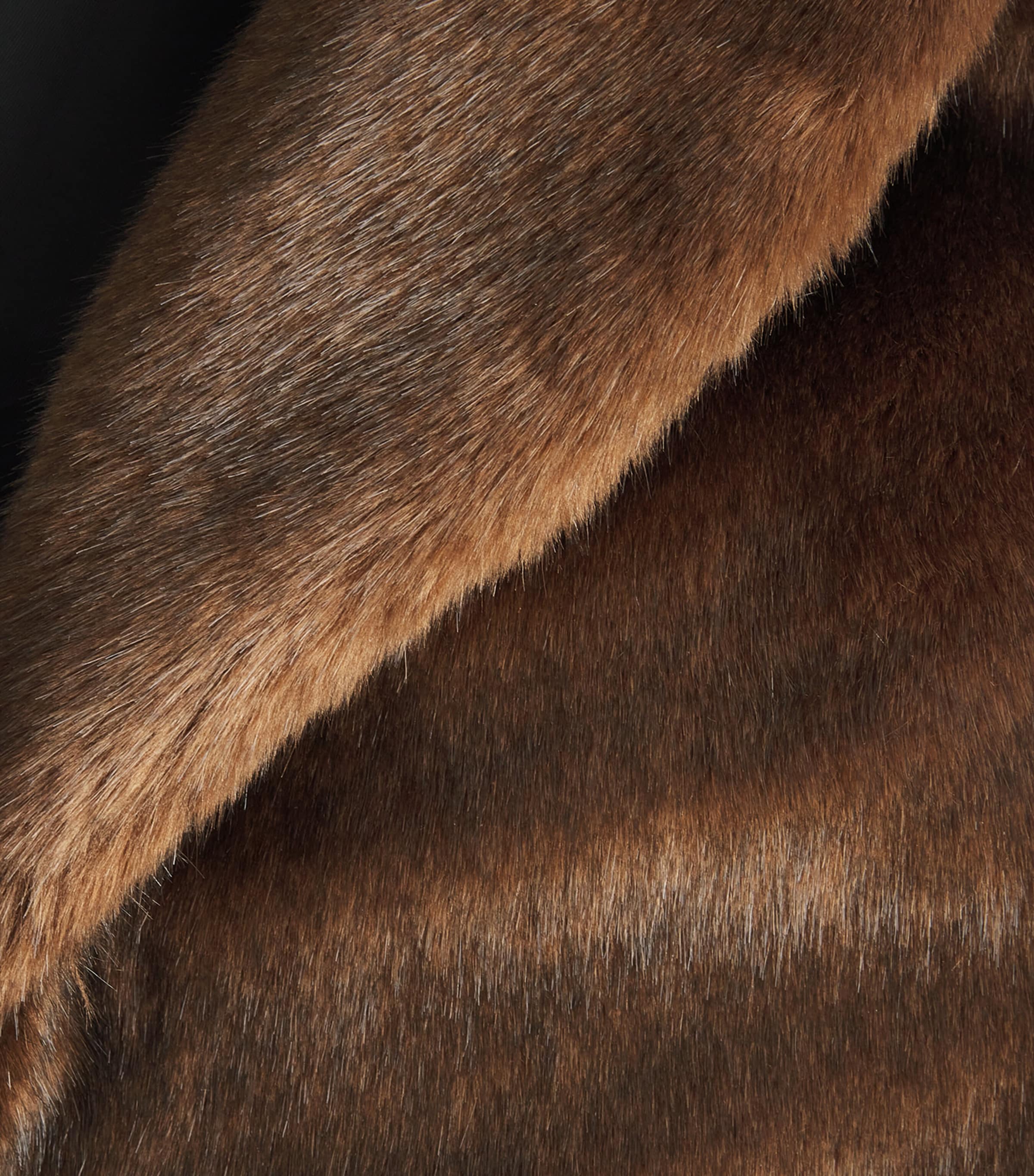 Faux Fur Cariana Coat DARK BROWN Image 5