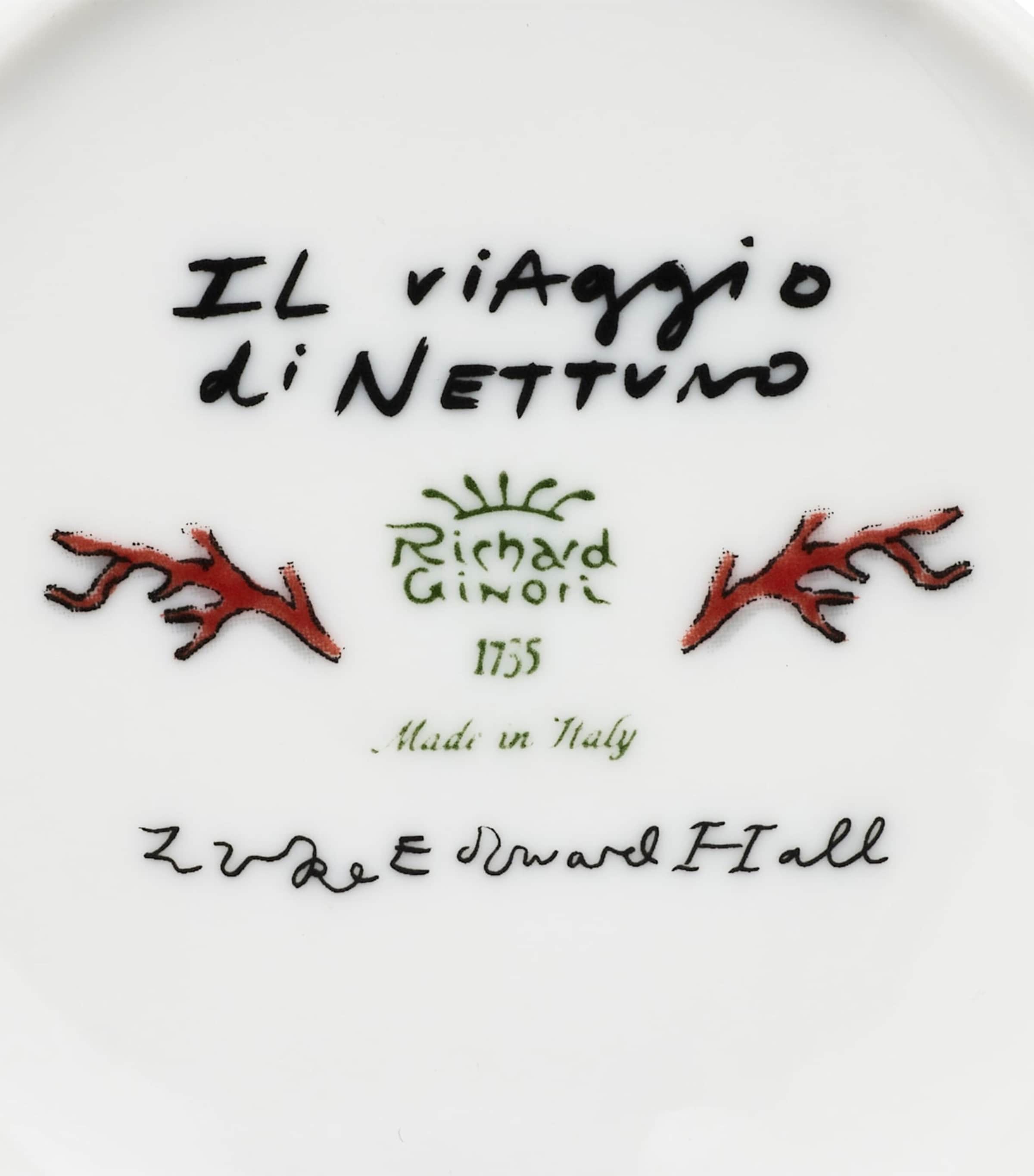 GINORI 1735 Porcelain Il Viaggio di Nettuno Mug Image 3