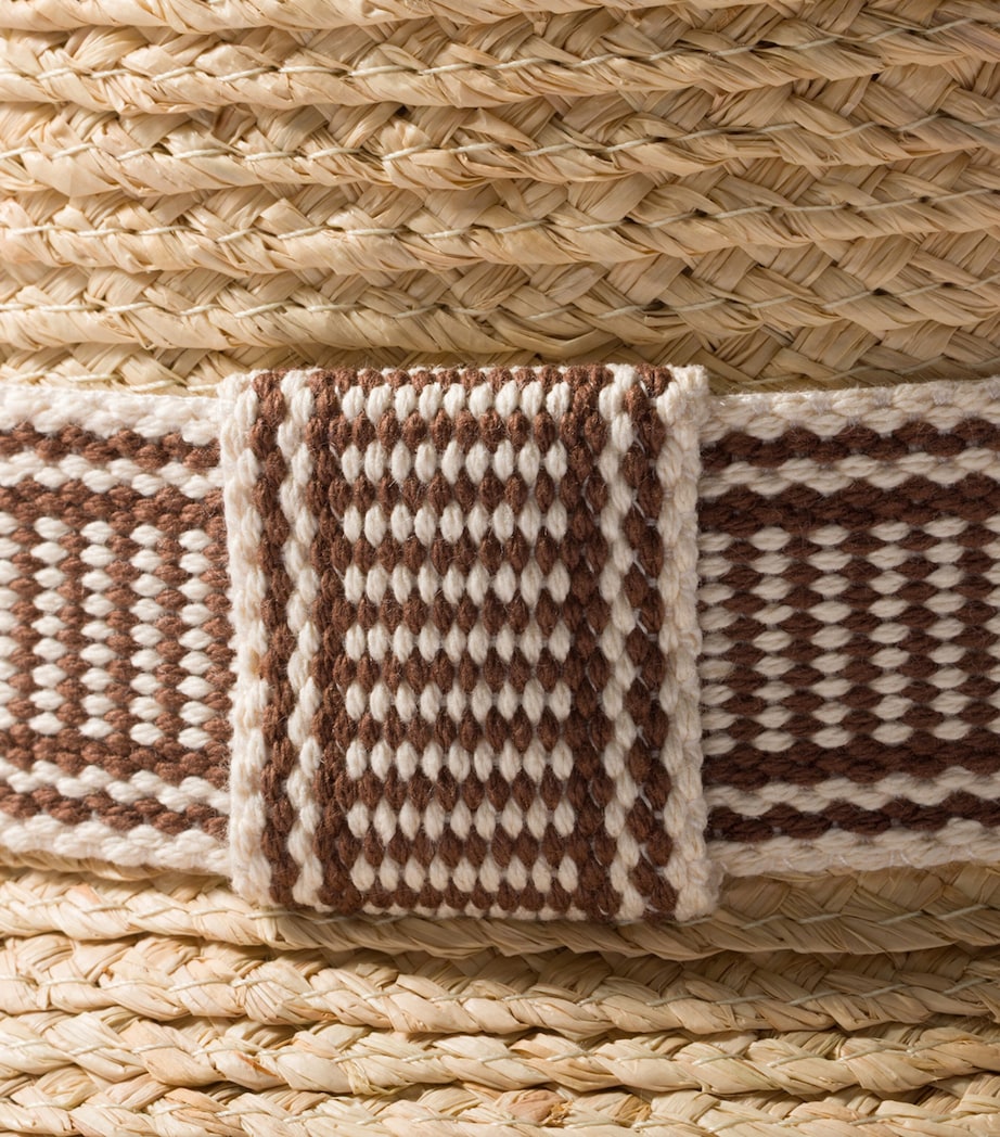 Miu Miu Raffia Logo Hat Neutral Image 2