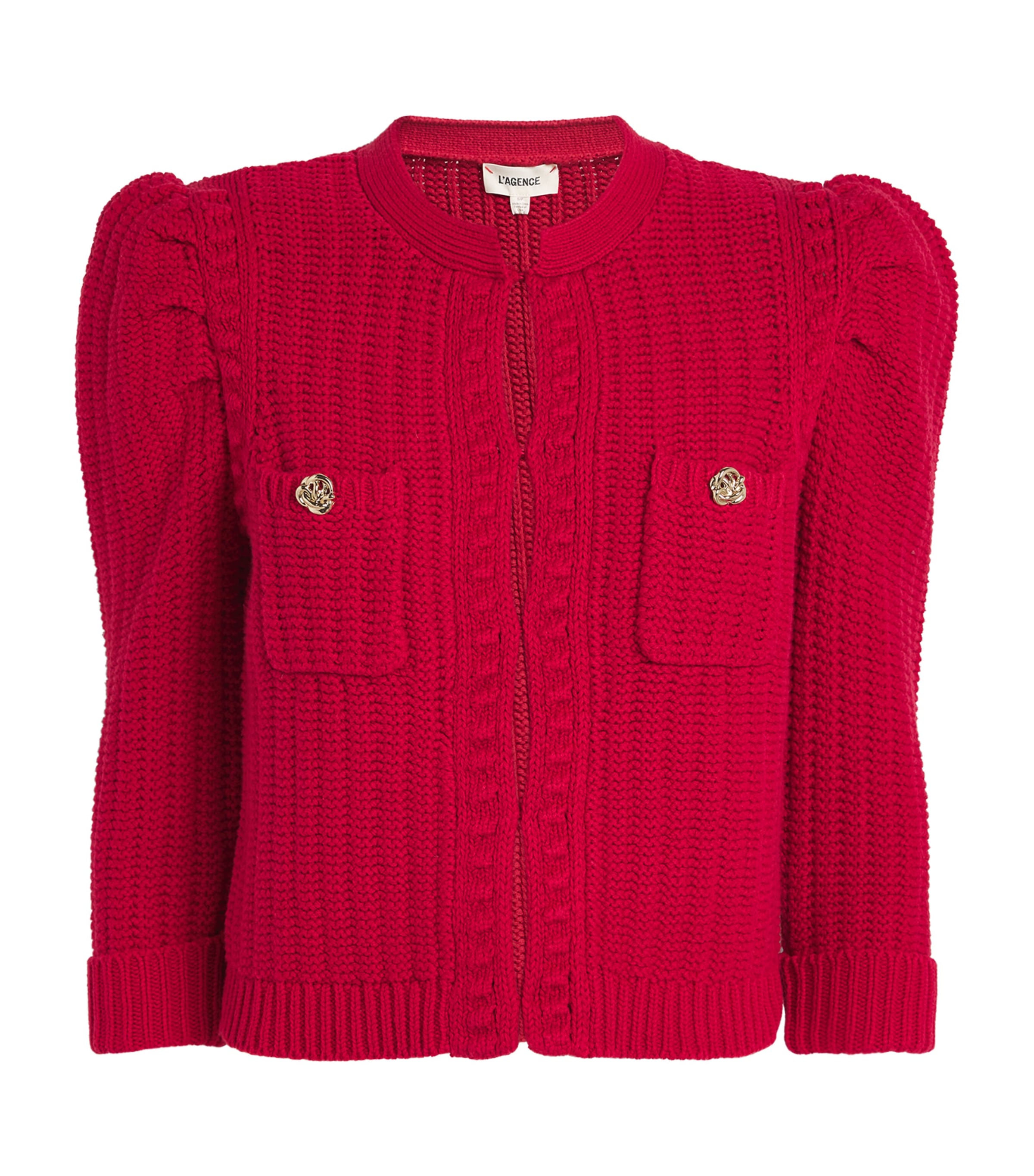 Cropped Delli Cardigan ENGINE RED/GOLD ENRG Image 1