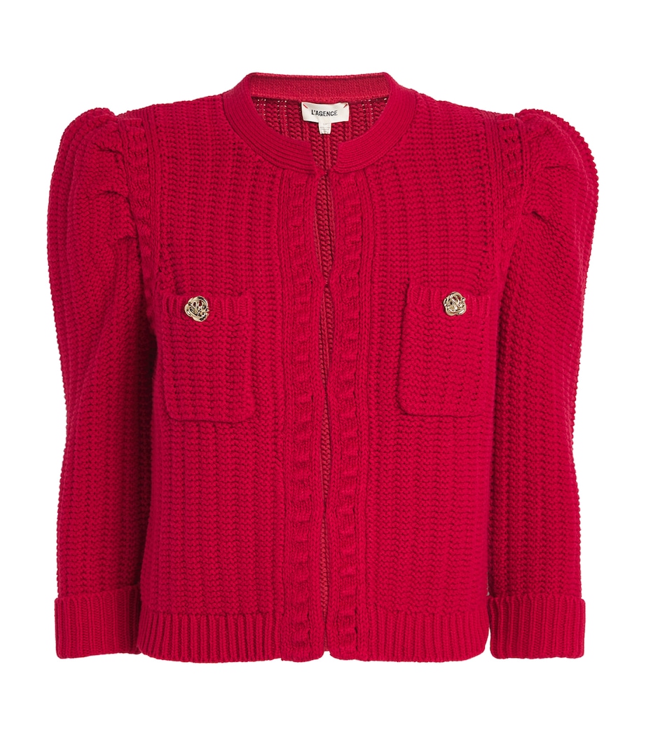 Cropped Delli Cardigan ENGINE RED/GOLD ENRG Image 1