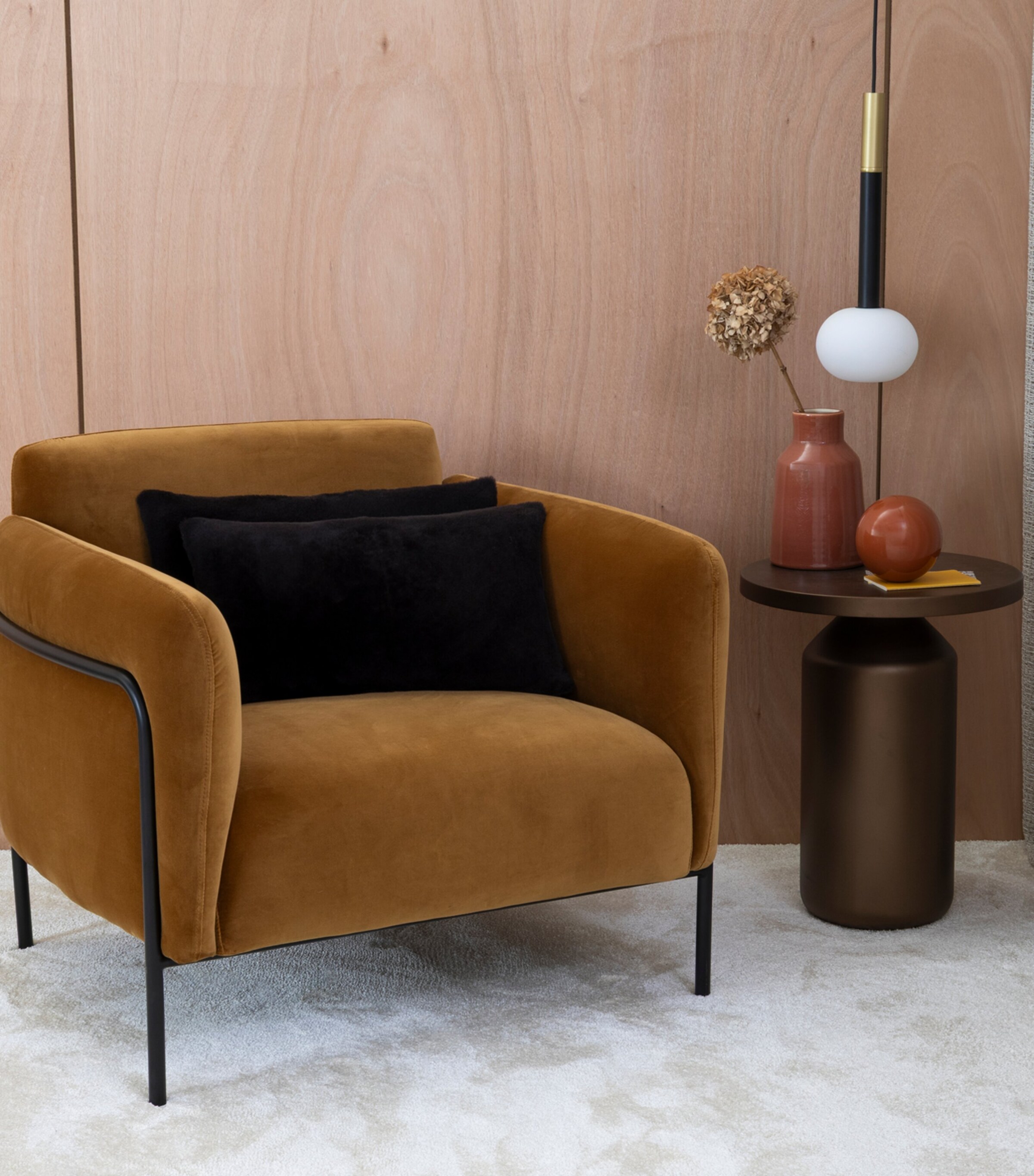 Frette Shearling Cushion Cover (30cm x 50cm) Testa Di Moro Image 2