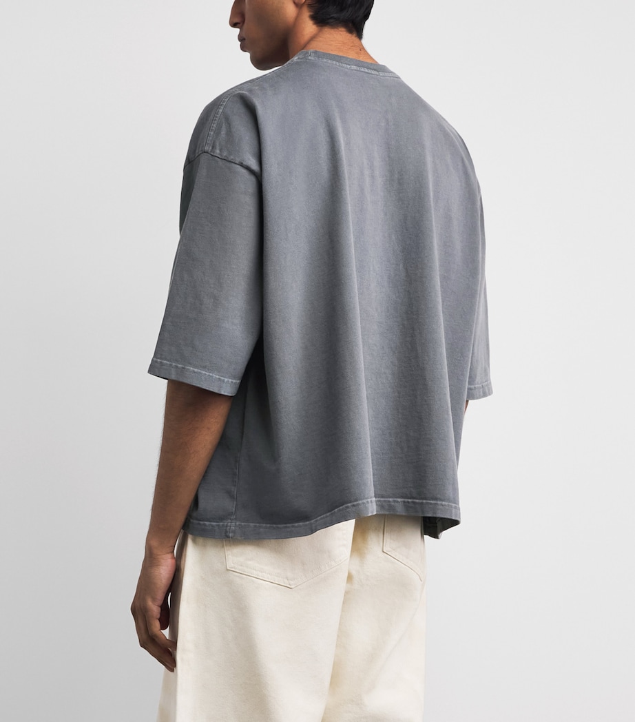 Willy Chavarria Mens Cotton Community Centre T-Shirt Concrete Image 5