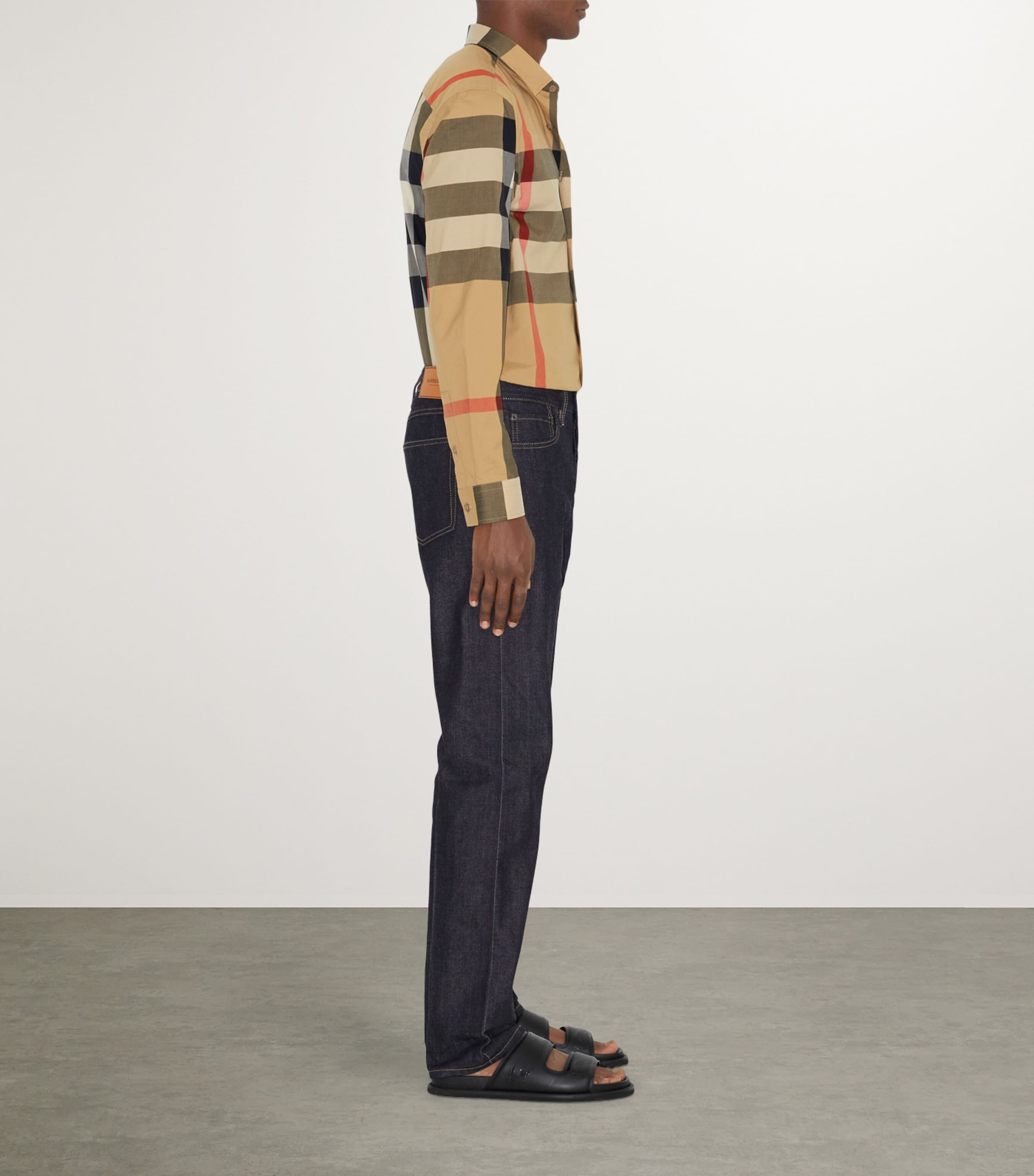 Cotton Enlarged Check Shirt ARCHIVE BEIGE IP CHK Image 3