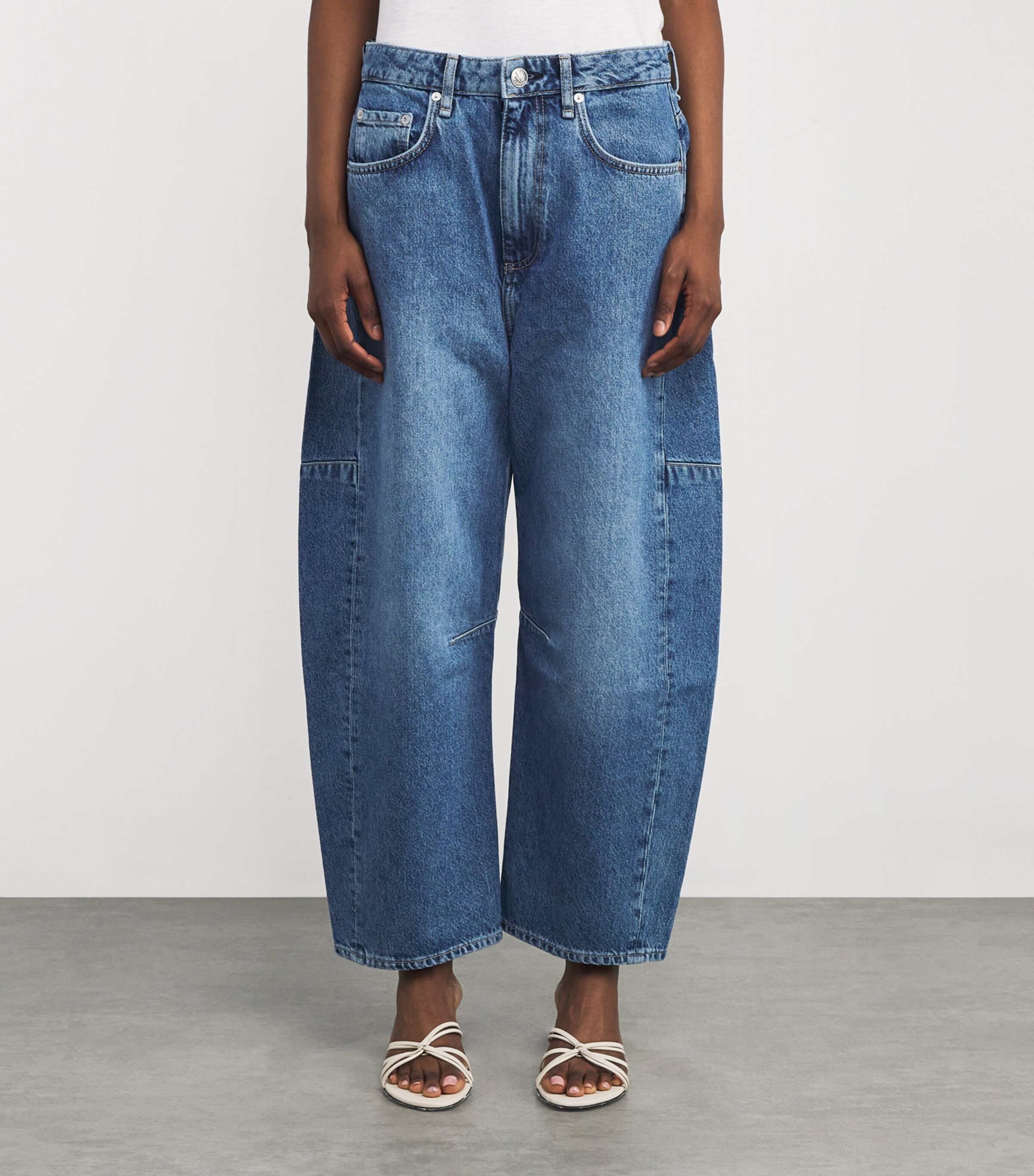 Rag & Bone Womens Charlie High-Rise Barrel Jeans Accord Image 3
