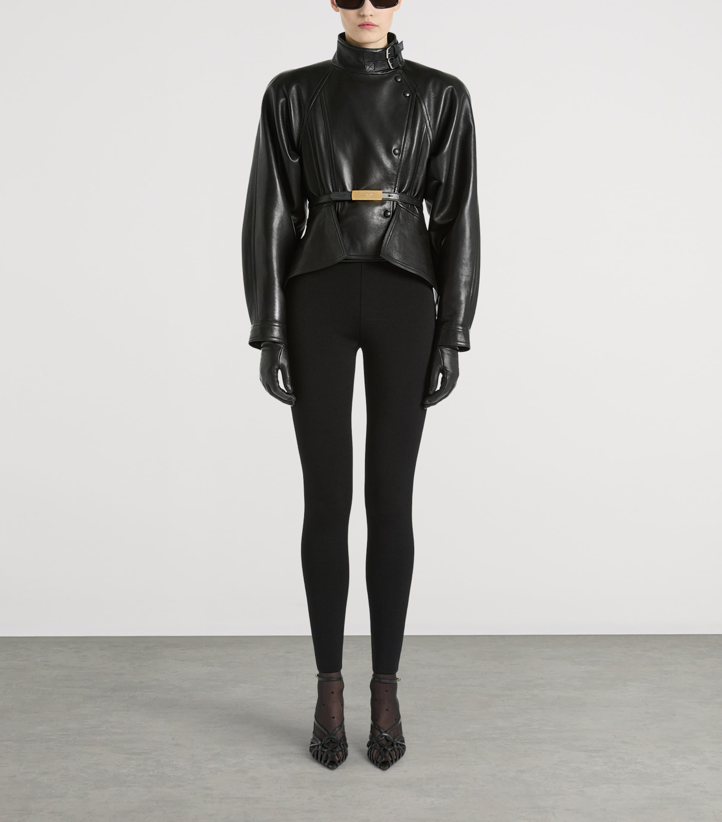 Balmain Womens Jersey High-Rise Trousers Noir Image 2