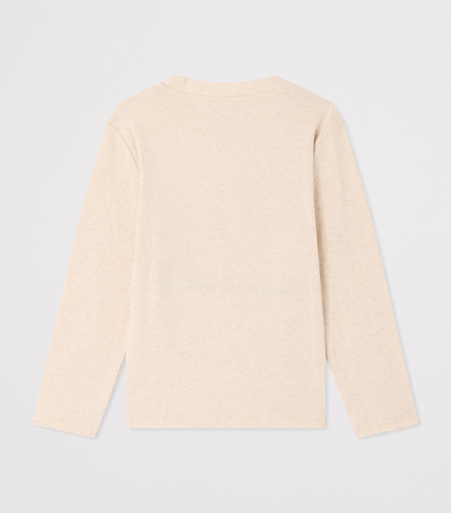 Bonpoint Cotton Printed T-Shirt (4-8 Years) Upb Beige Image 2