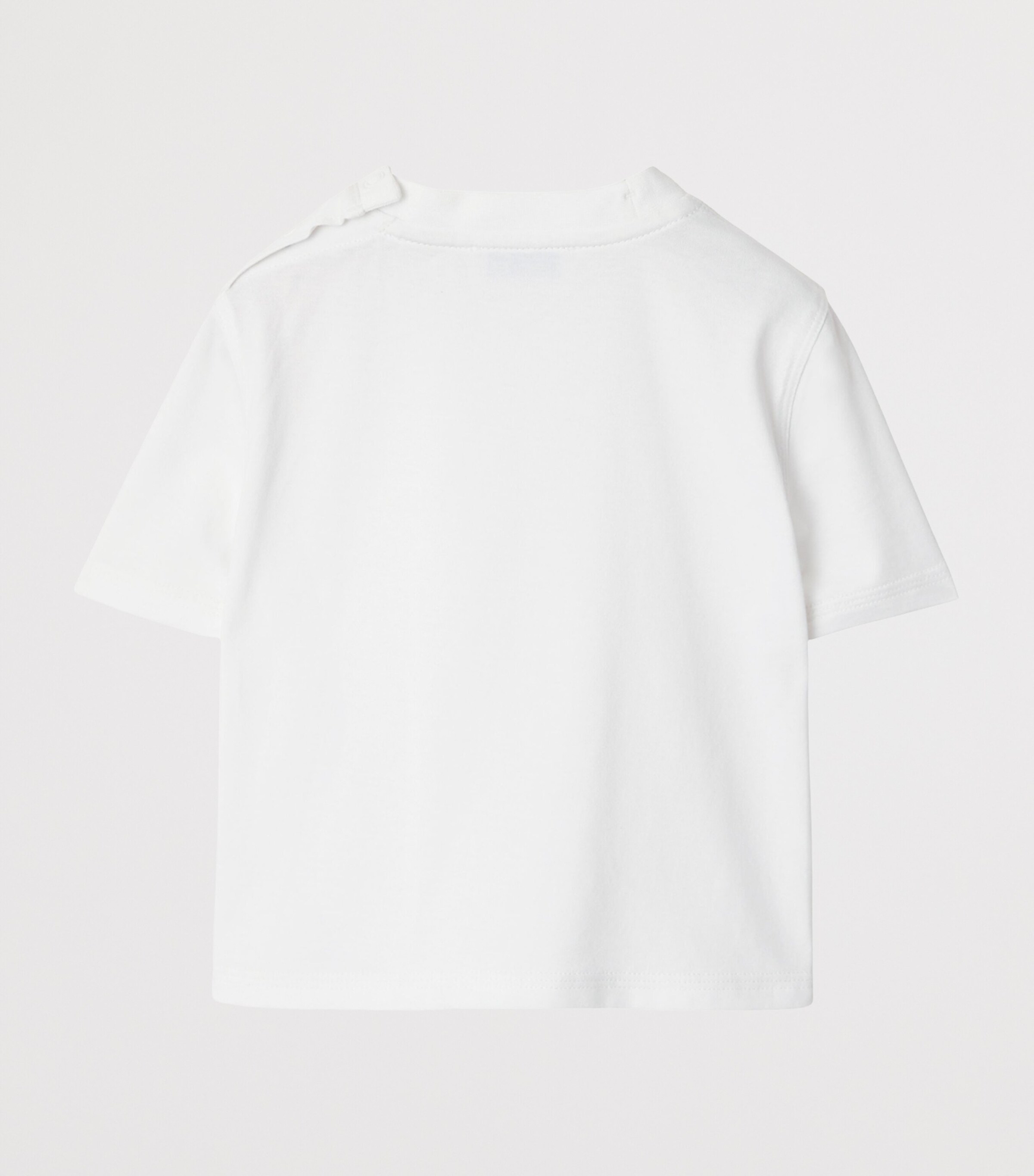 Cotton Check-Patch T-Shirt (6-24 Months) WHITE Image 2