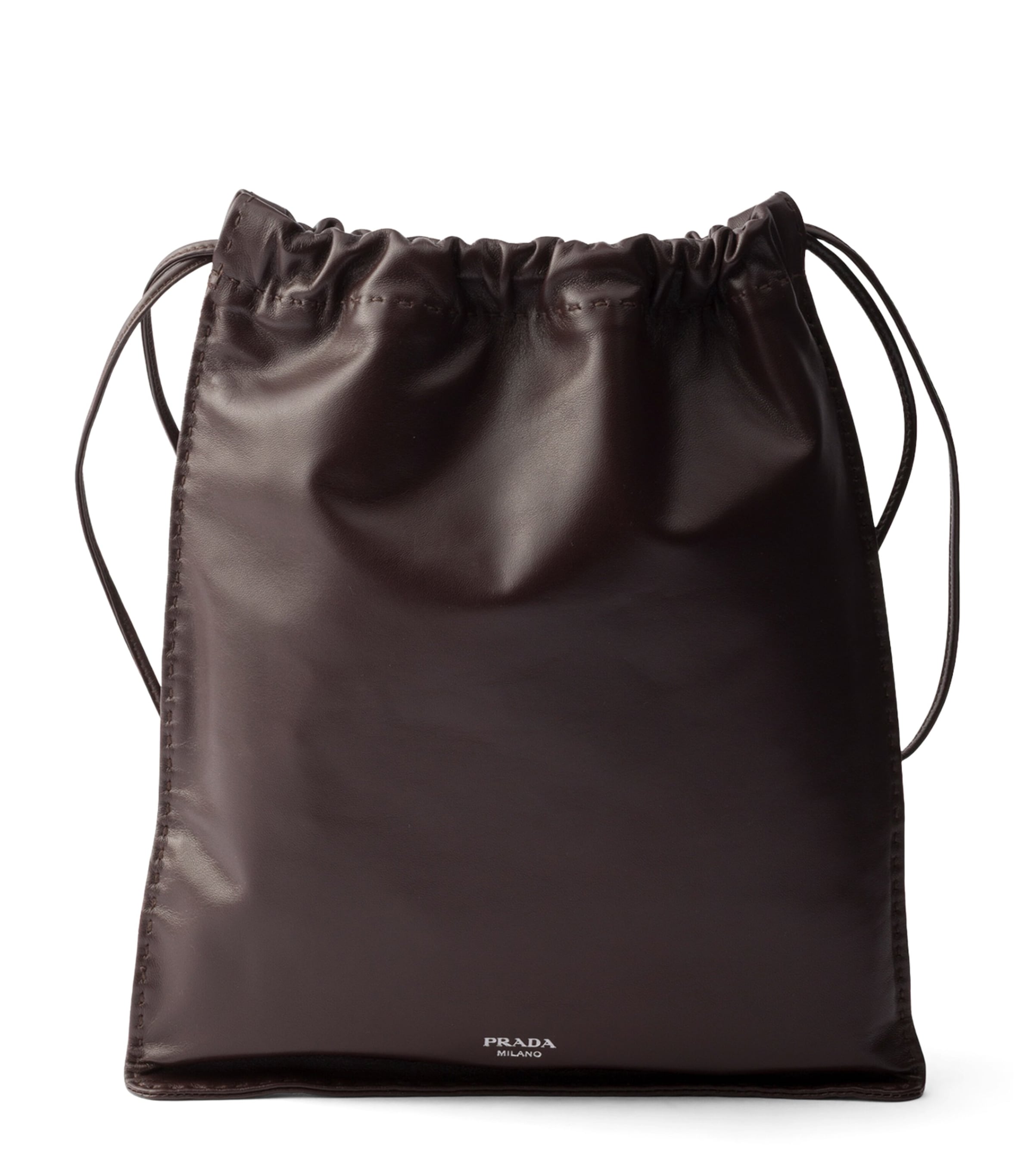 Prada Nappa Leather Wish Pouch Brown Image 1