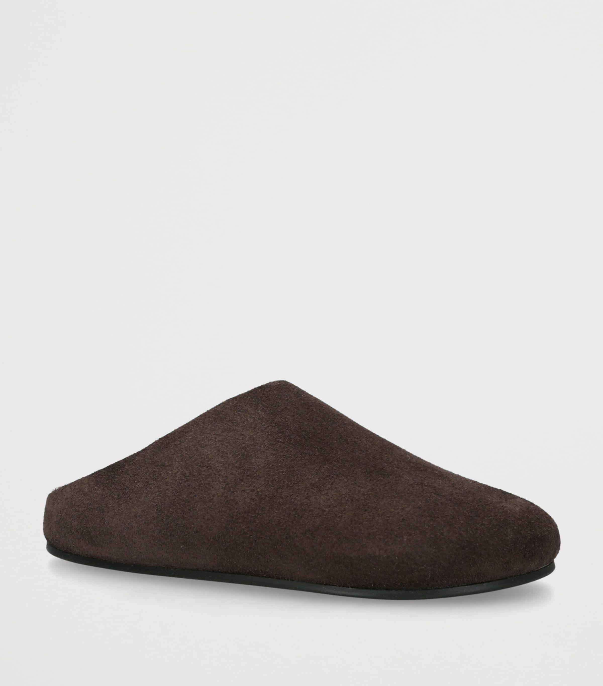 Hudson Suede Shearling Slides DARK BROWN Image 3