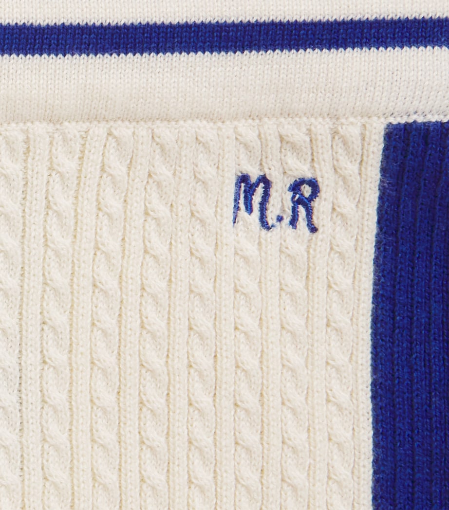 Mini Rodini Cable-Knit Shorts (3-11 Years) White Image 4