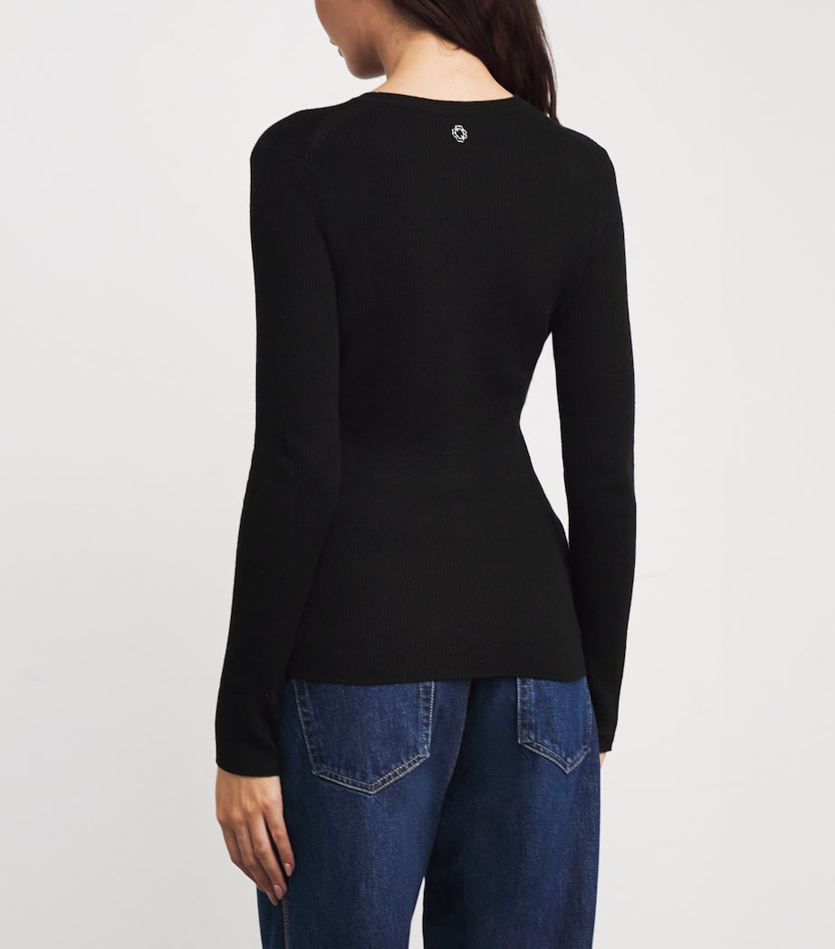 Wool-Silk Sweater BLACK Image 4