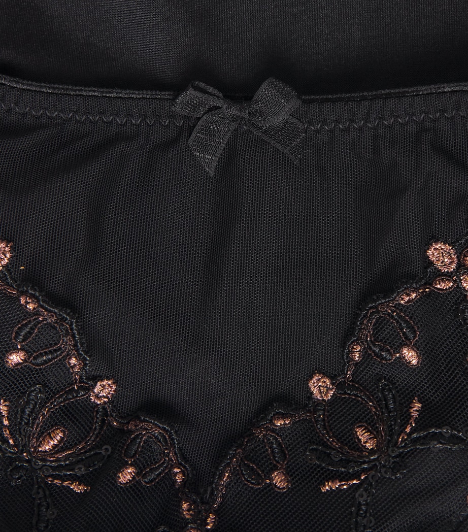 Chantelle Womens Champs Elysées Brazilian Briefs Dazzling Black Image 4